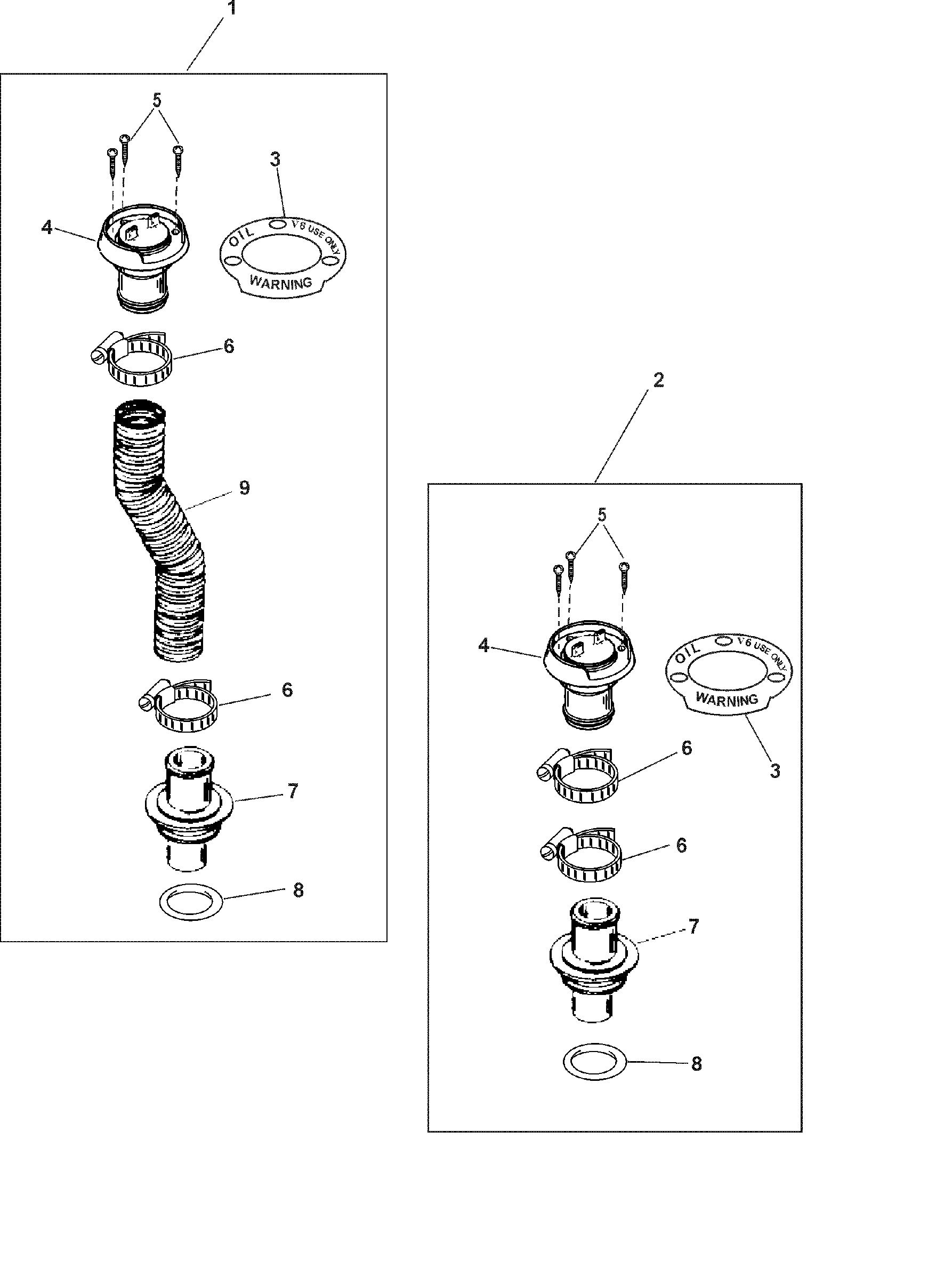 Kit de remplissage d'huile de pont, 15969A3 ou 15969A5
