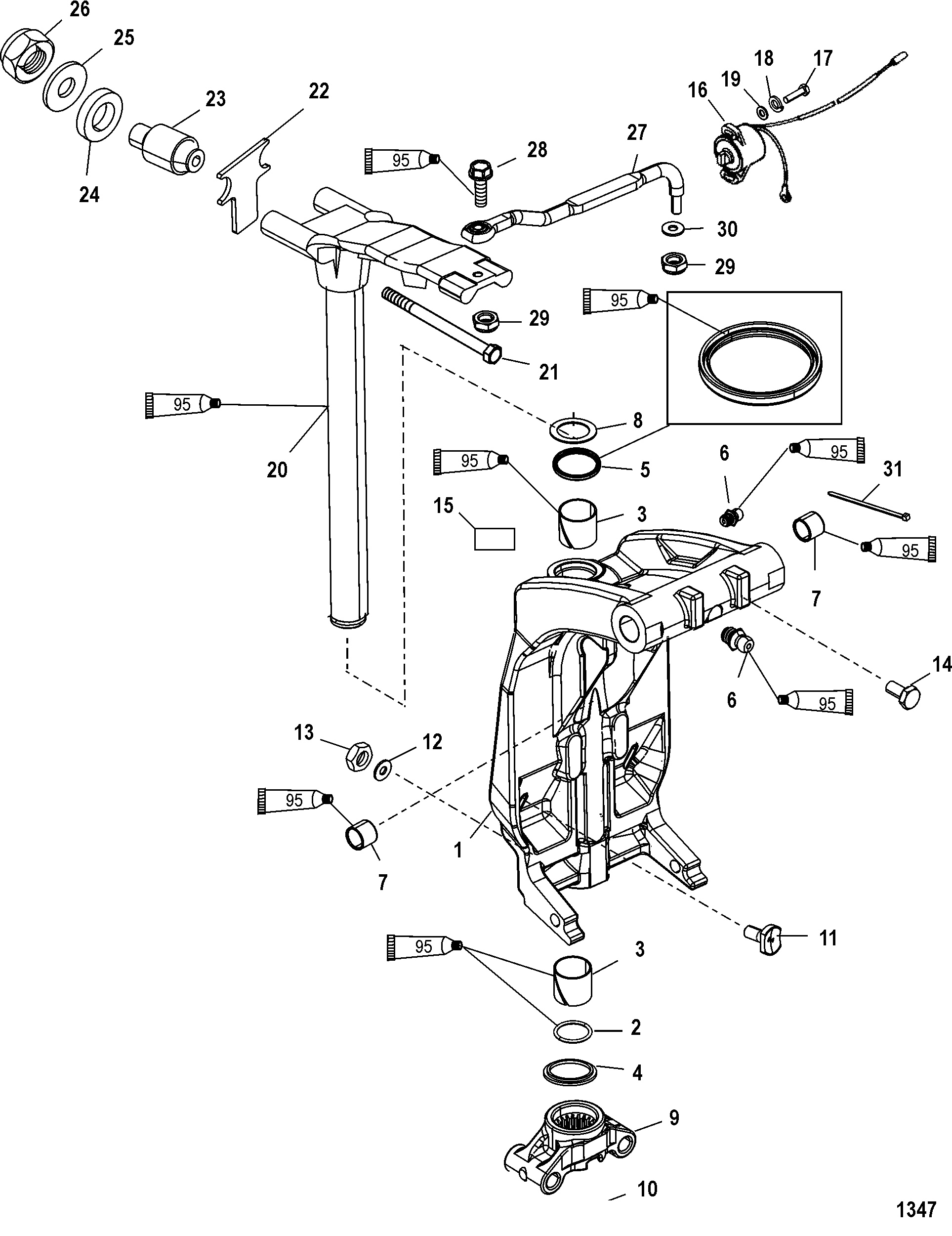 Swivel Bracket and Steering Arm