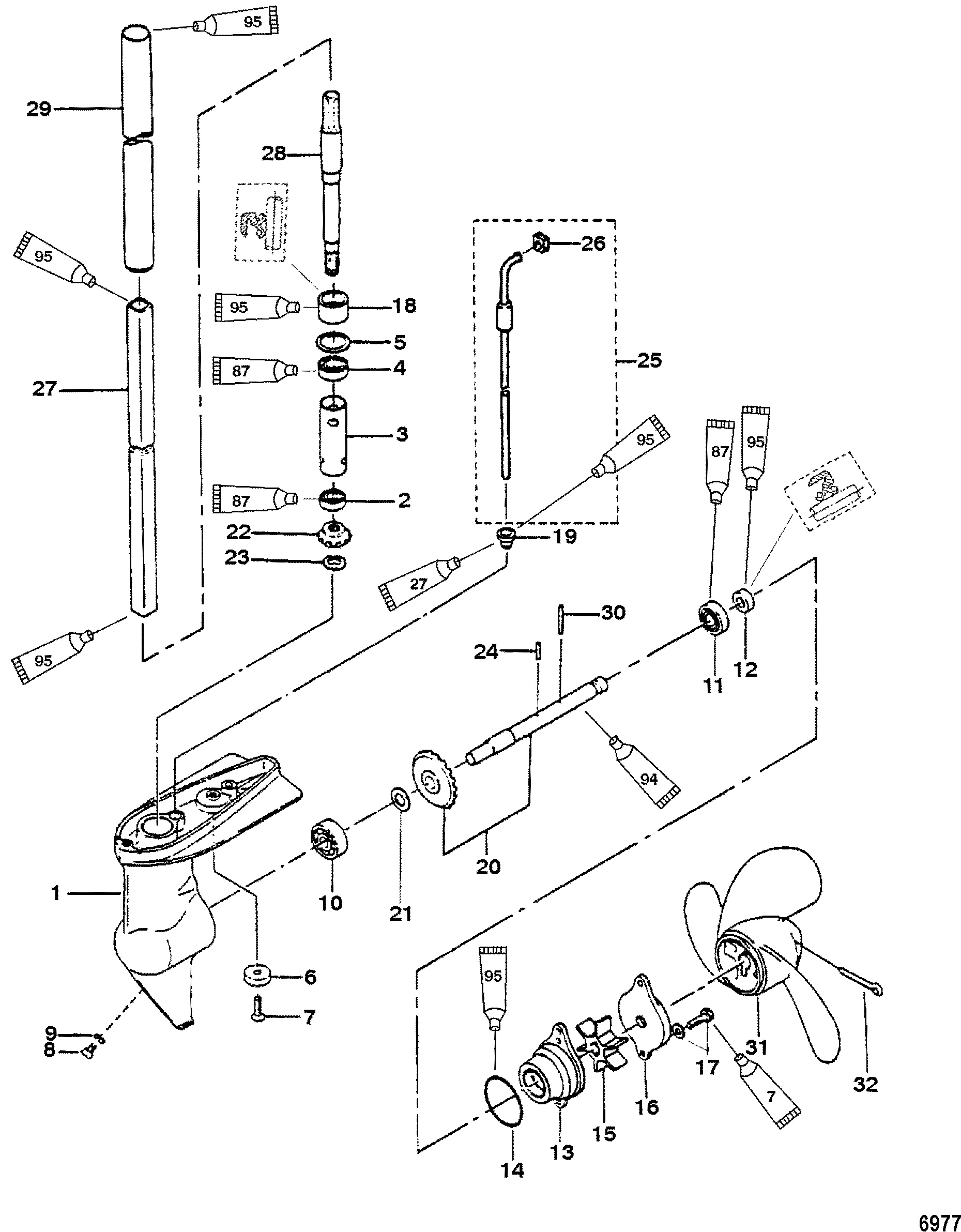 Gear Housing Assembly(2 2.5 HP)