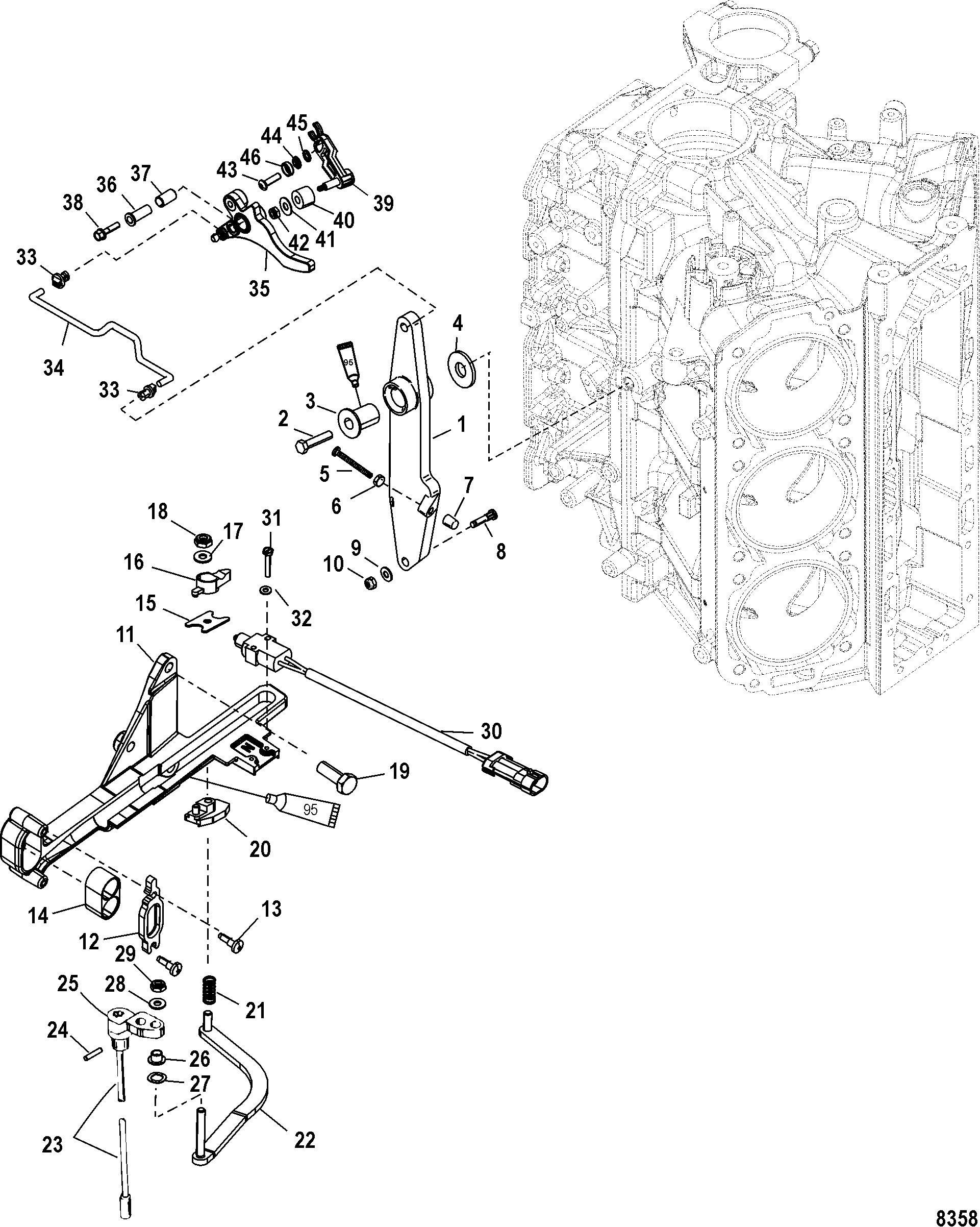 Throttle Lever and Shift Shaft