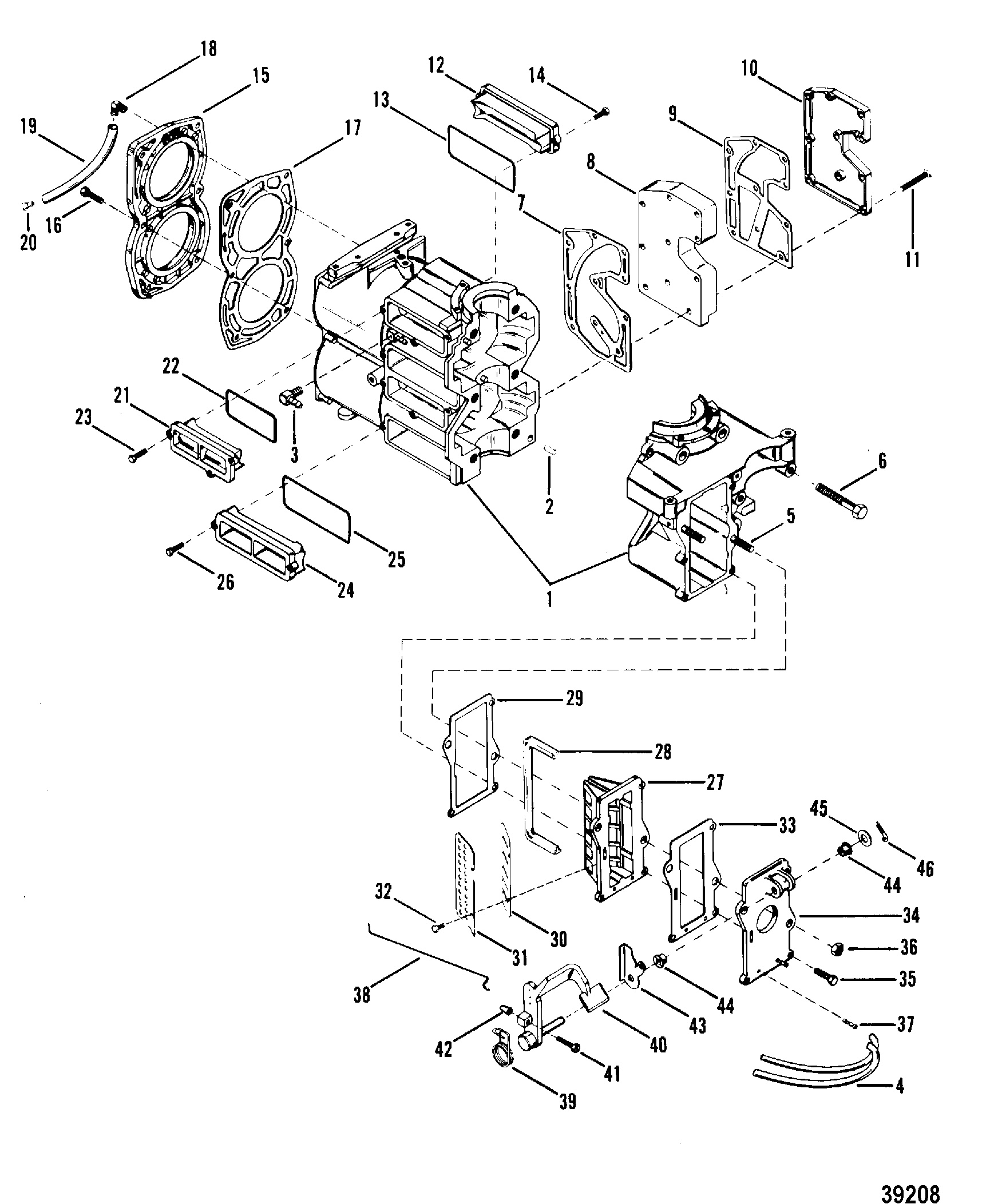 CYLINDER BLOCK AND COVER