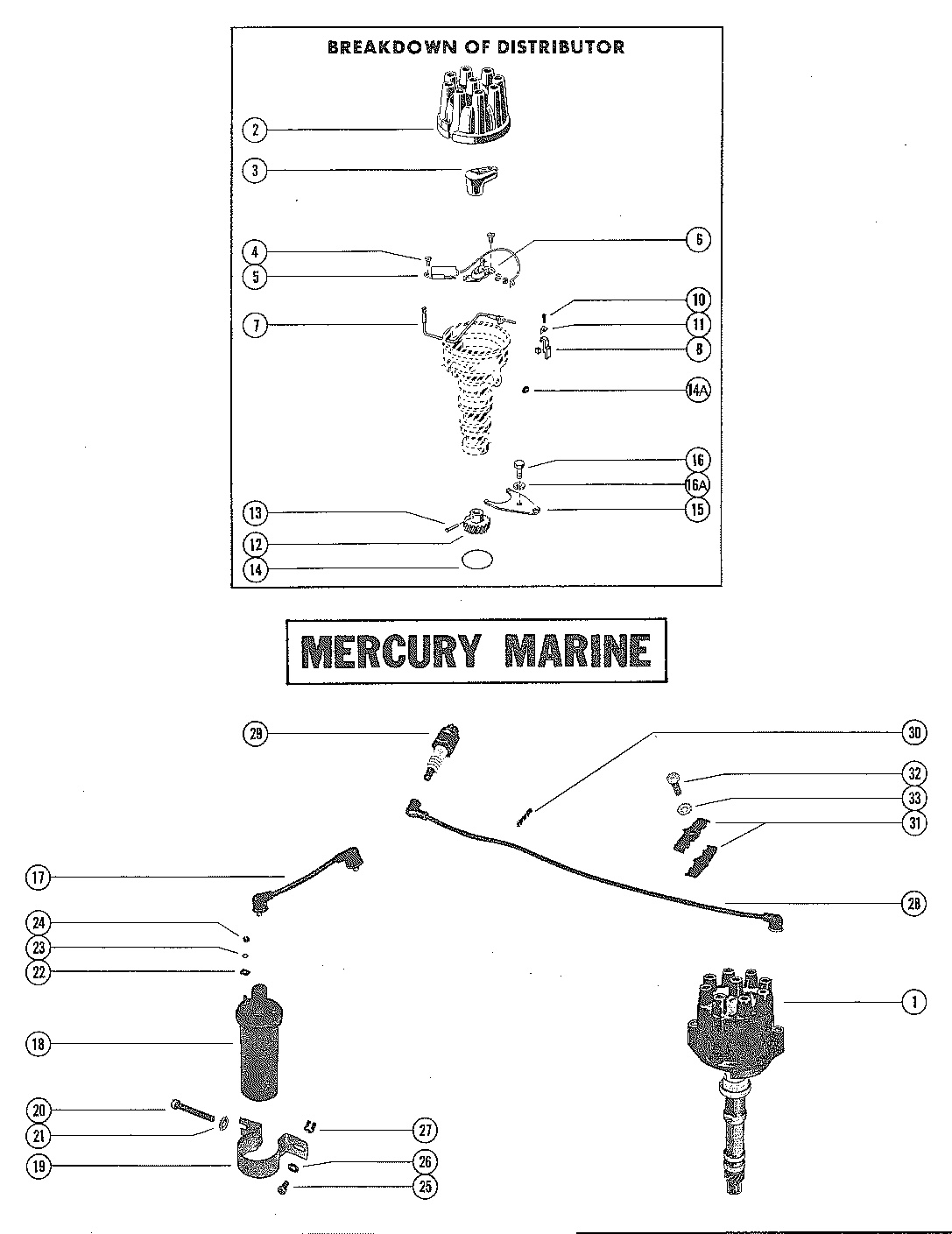 DISTRIBUTOR ASSEMBLY, COMPLETE MERCURY MARINE