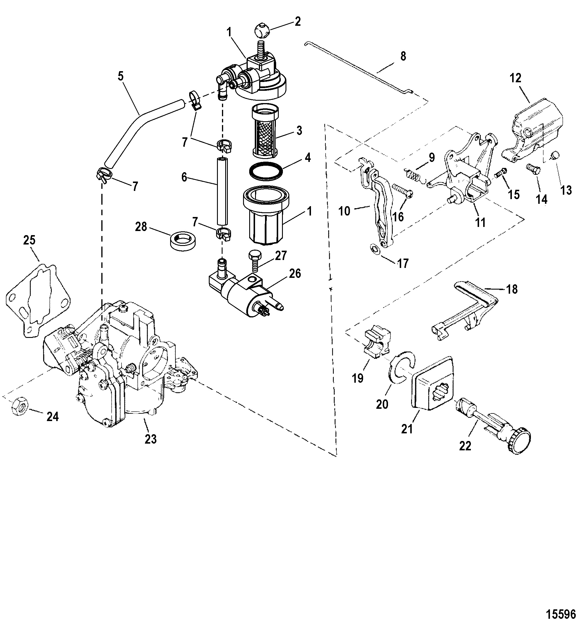 Composants du système de carburant (USA-1B153168 BEL-0P365662 et plus)