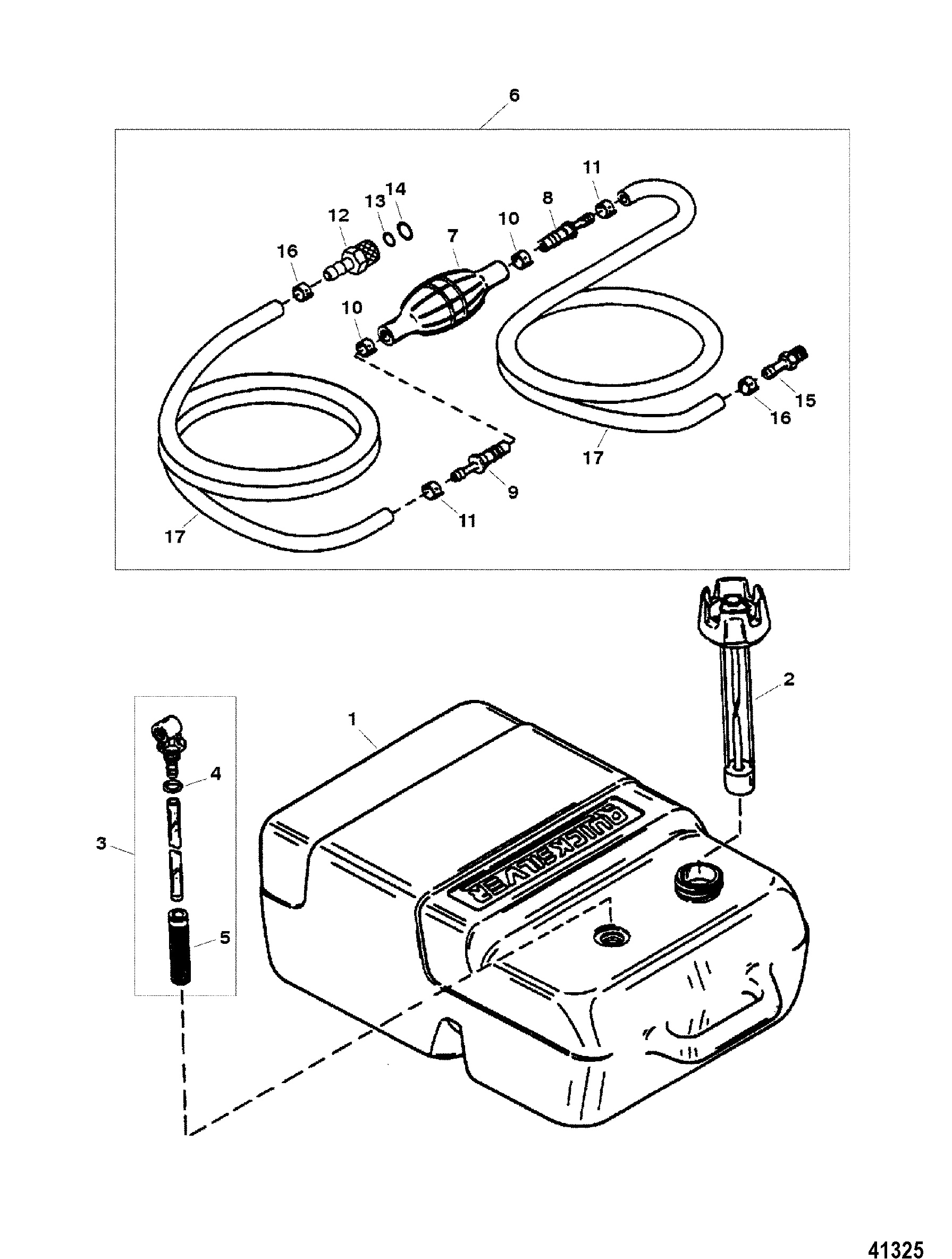 FUEL TANK & LINE ASSEMBLY(6.6 GALLON)