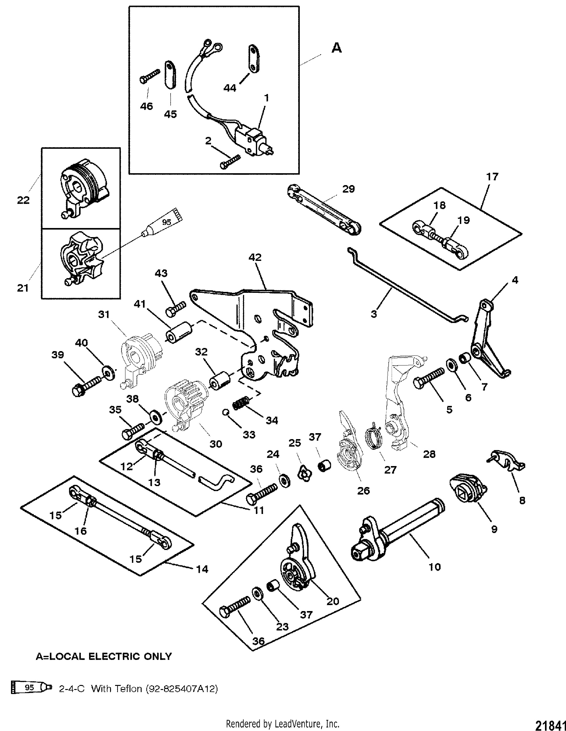 Throttle and Shift Linkage(Tiller Handle Shift)