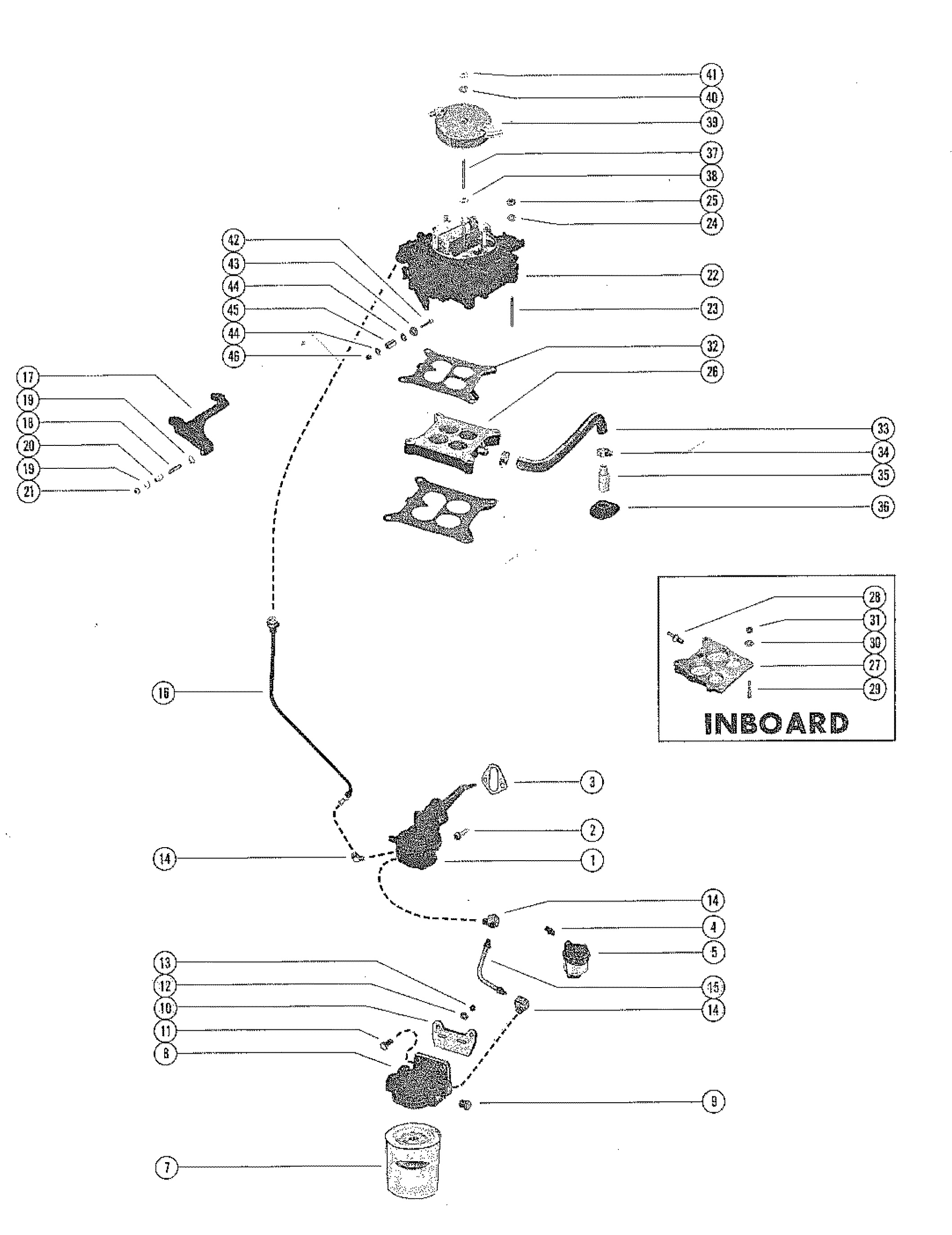 FUEL PUMP, FUEL FILTER AND CARBURETOR