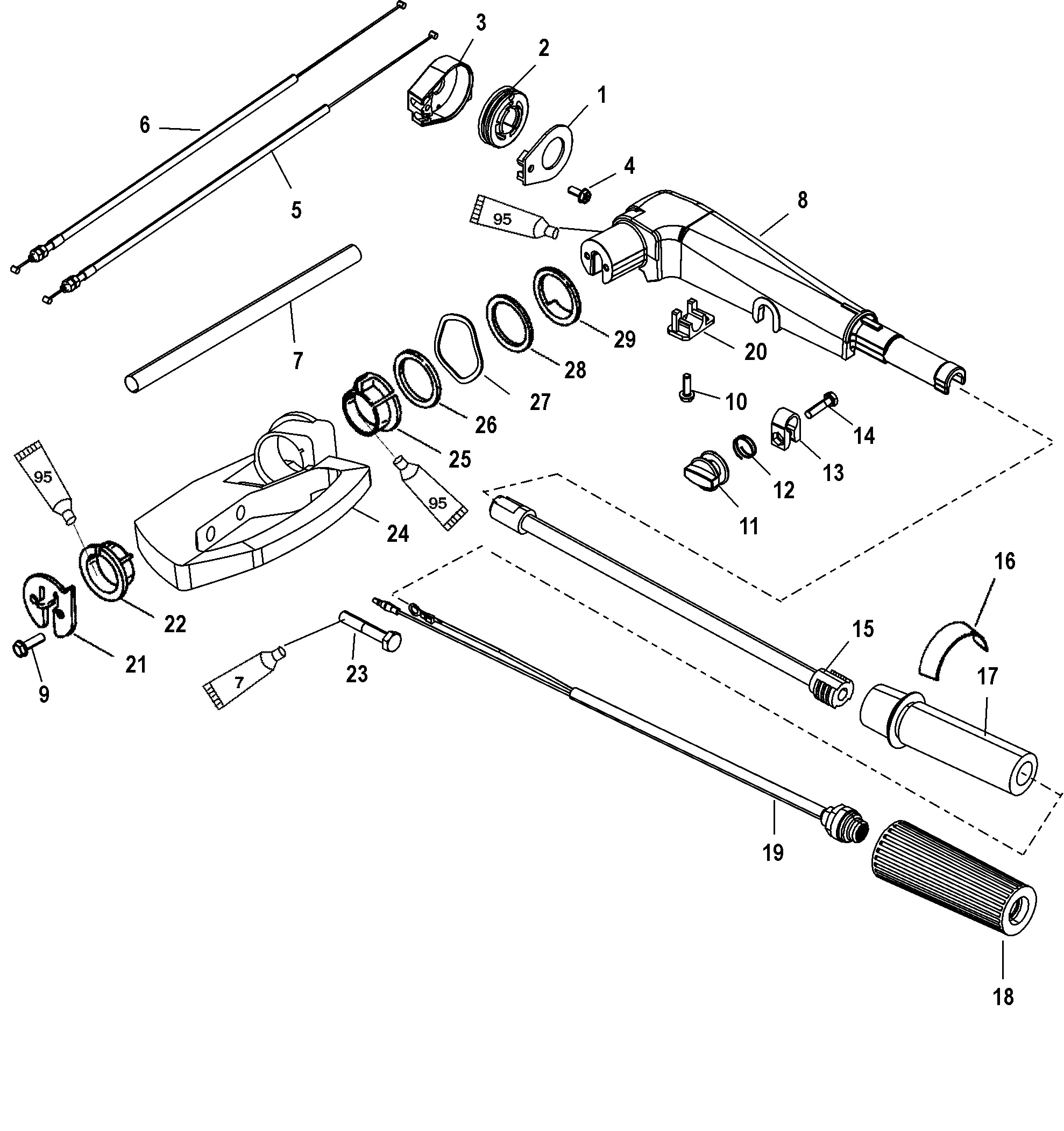 Tiller Handle Assembly
