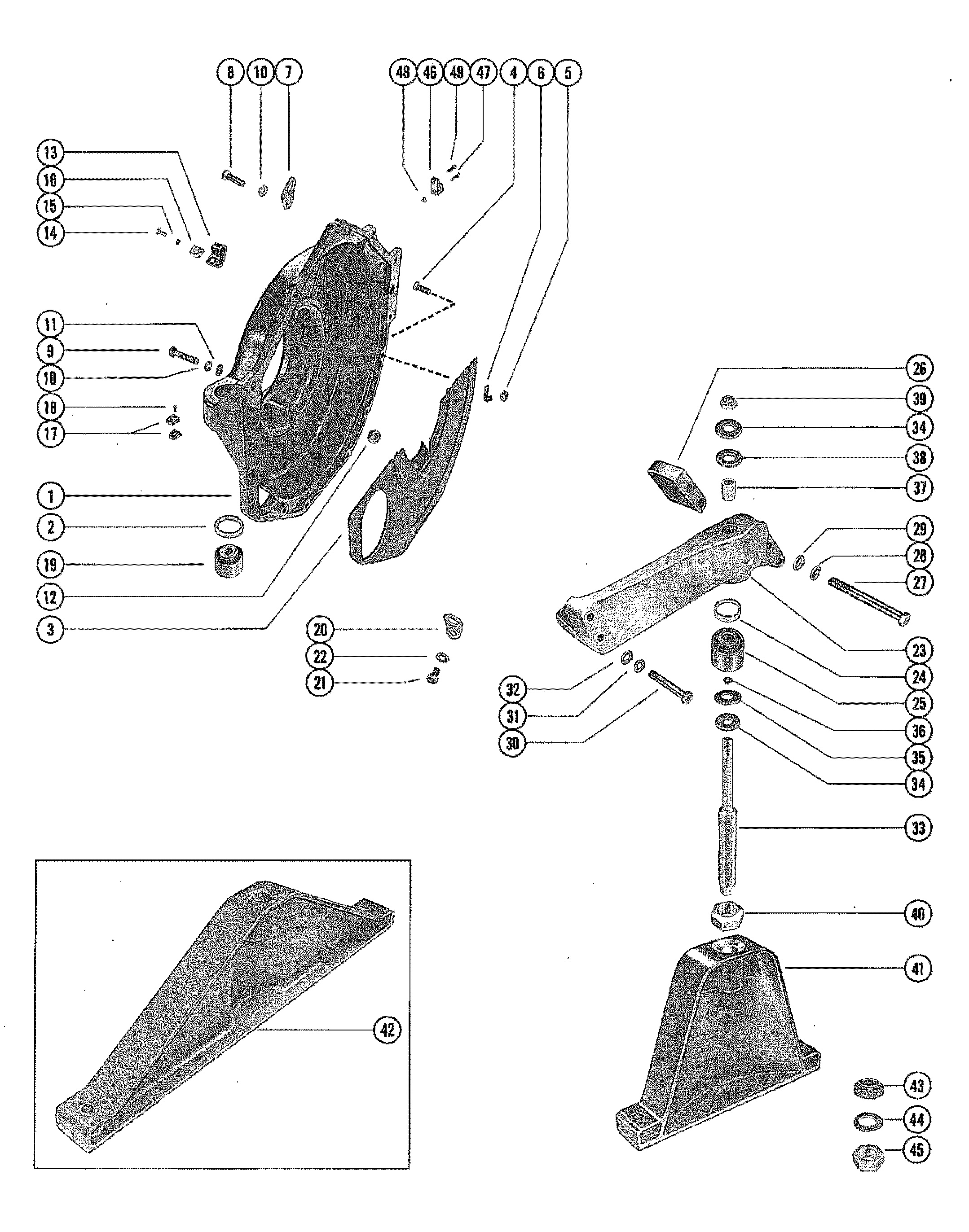 FLYWHEEL HOUSING AND ENGINE SUPPORT