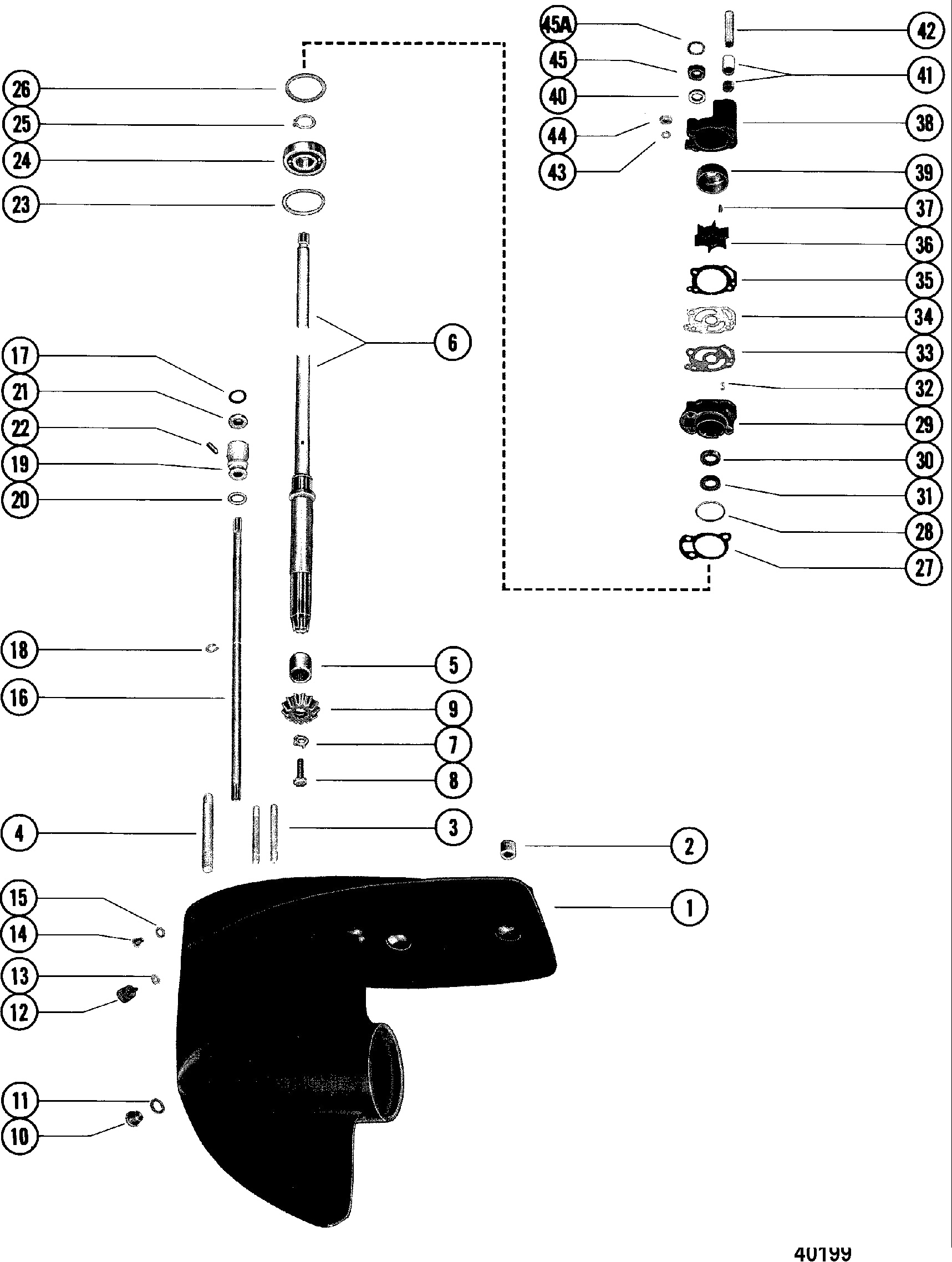 GEAR HOUSING ASSEMBLY, DRIVESHAFT