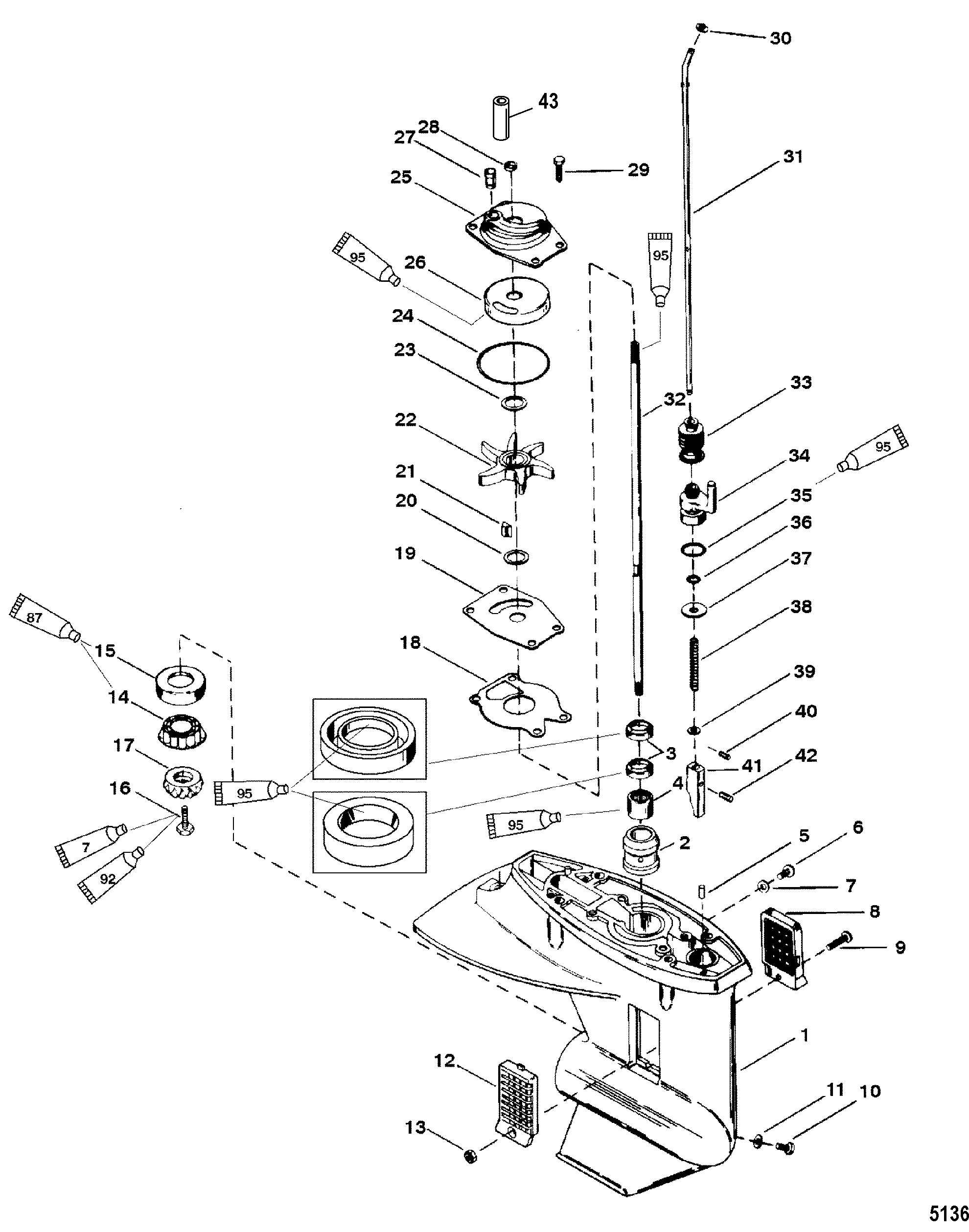 Gear Housing(Driveshaft) (2.25 1 Gear Ratio)