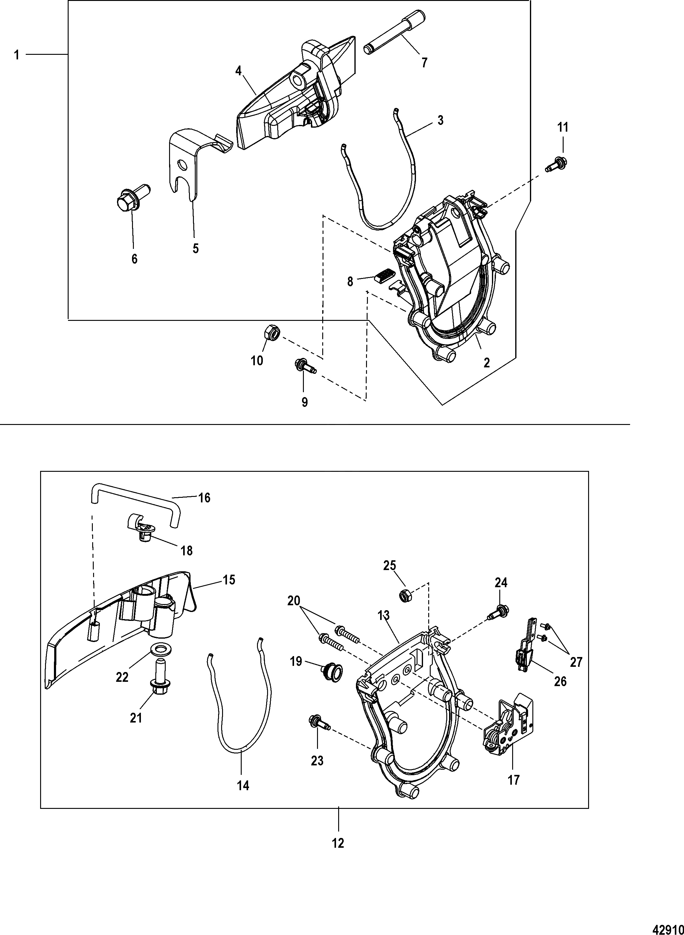 Rear Cowl, Latch Assembly