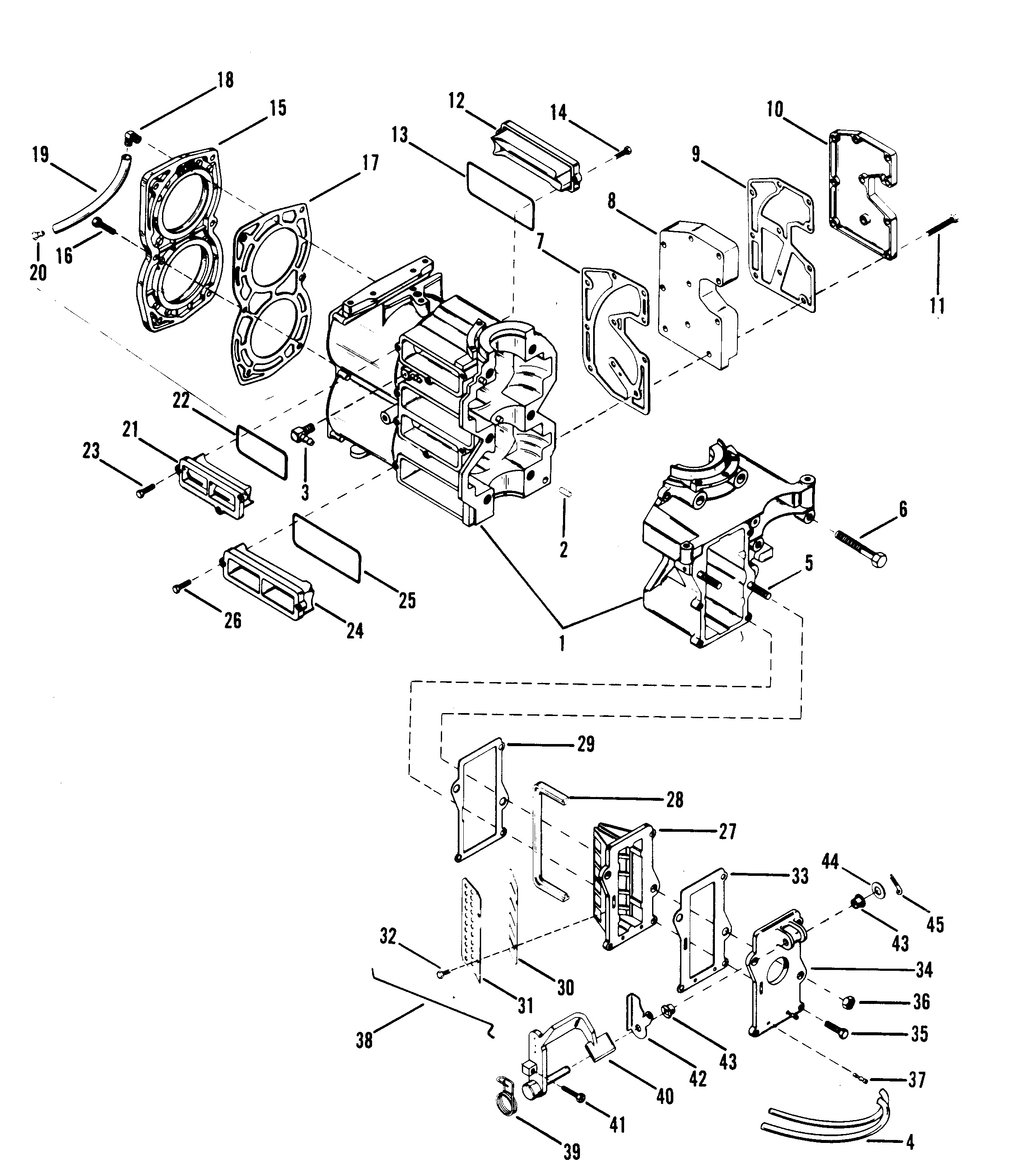 CYLINDER BLOCK AND COVER