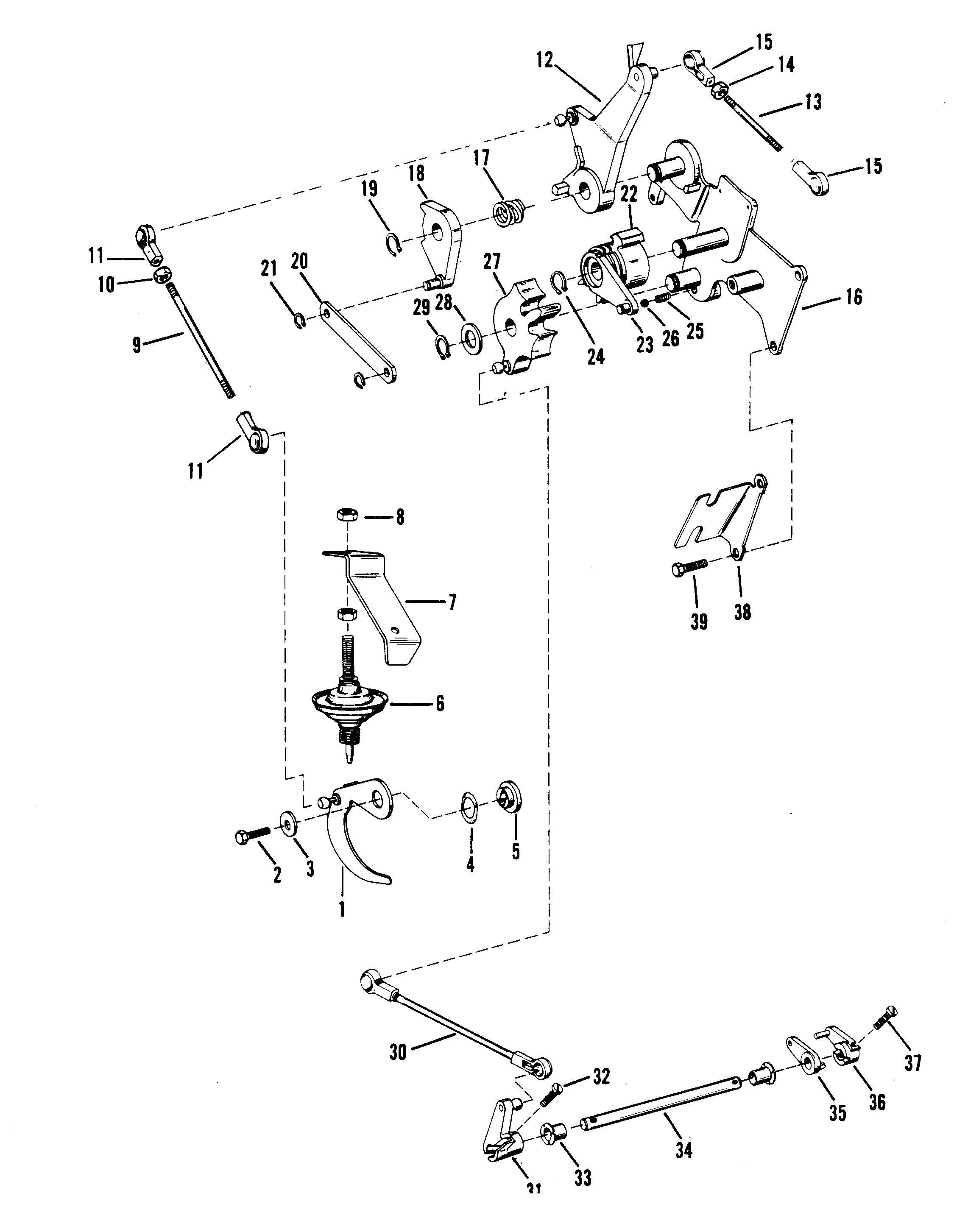 THROTTLE AND SHIFT LINKAGE (MANUAL)