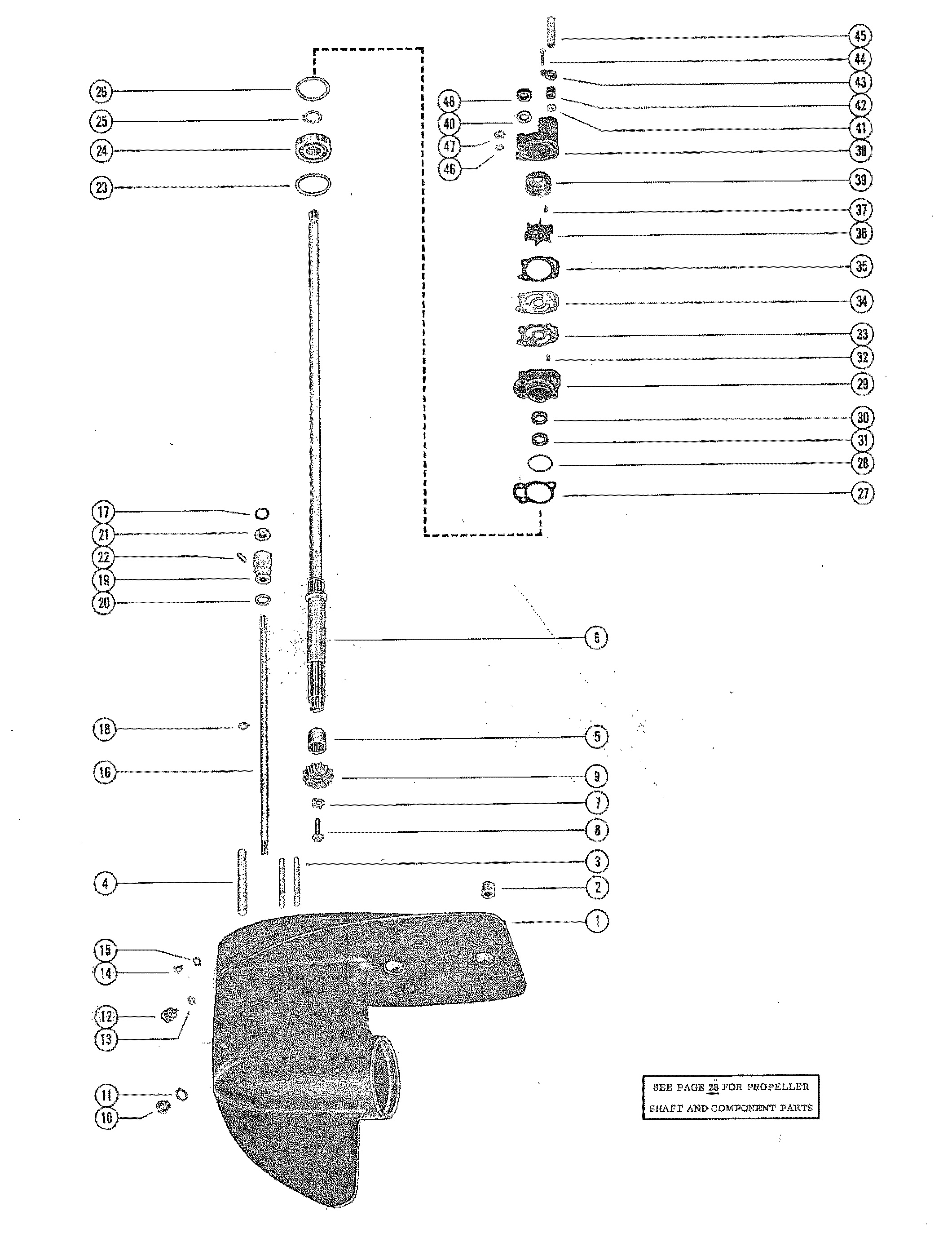 GEAR HOUSING ASSEMBLY, COMPLETE (PAGE 1)