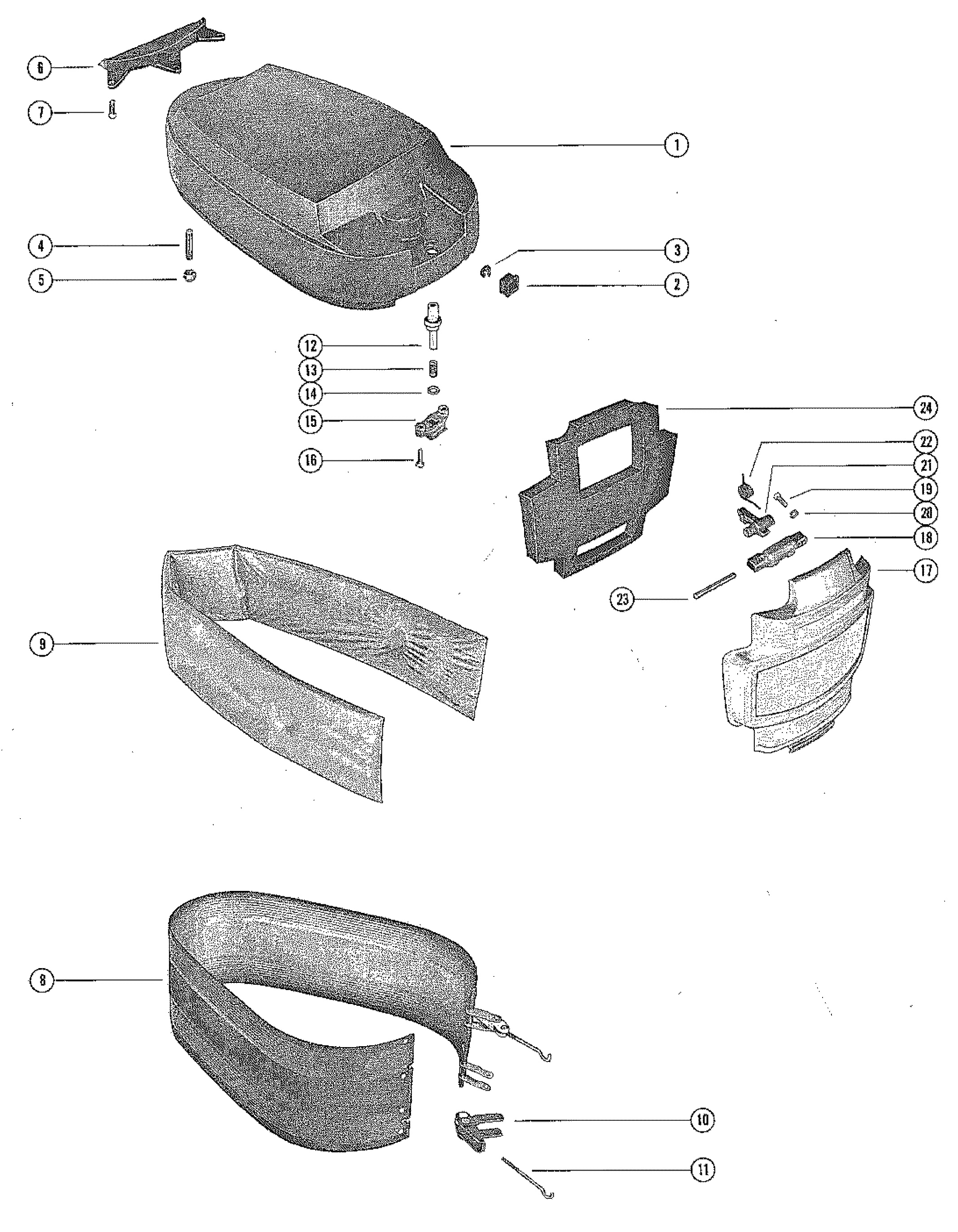 TOP COWL, WRAP AROUND COWL AND FRONT COVER