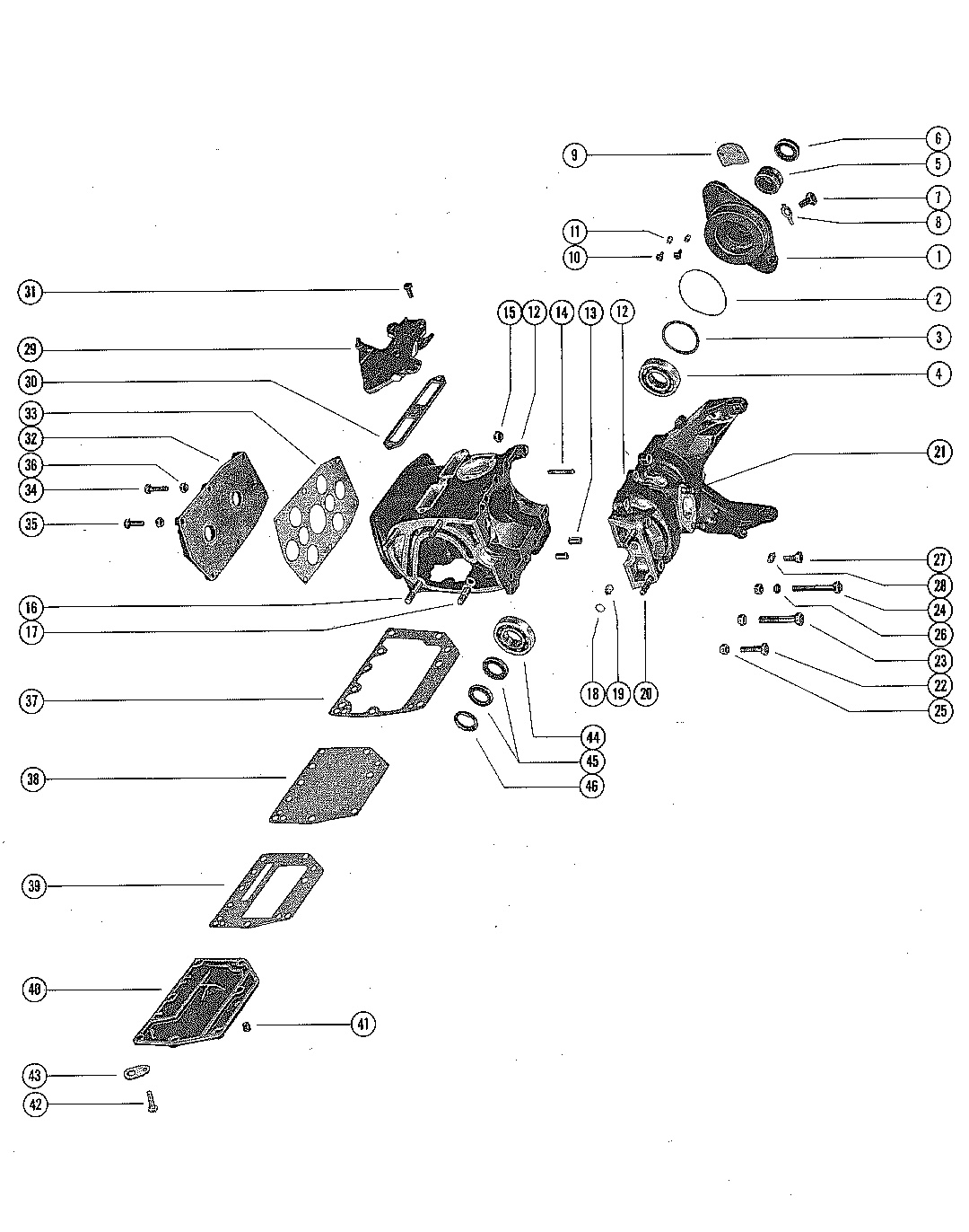 CYLINDER BLOCK AND CRANKCASE ASSEMBLY
