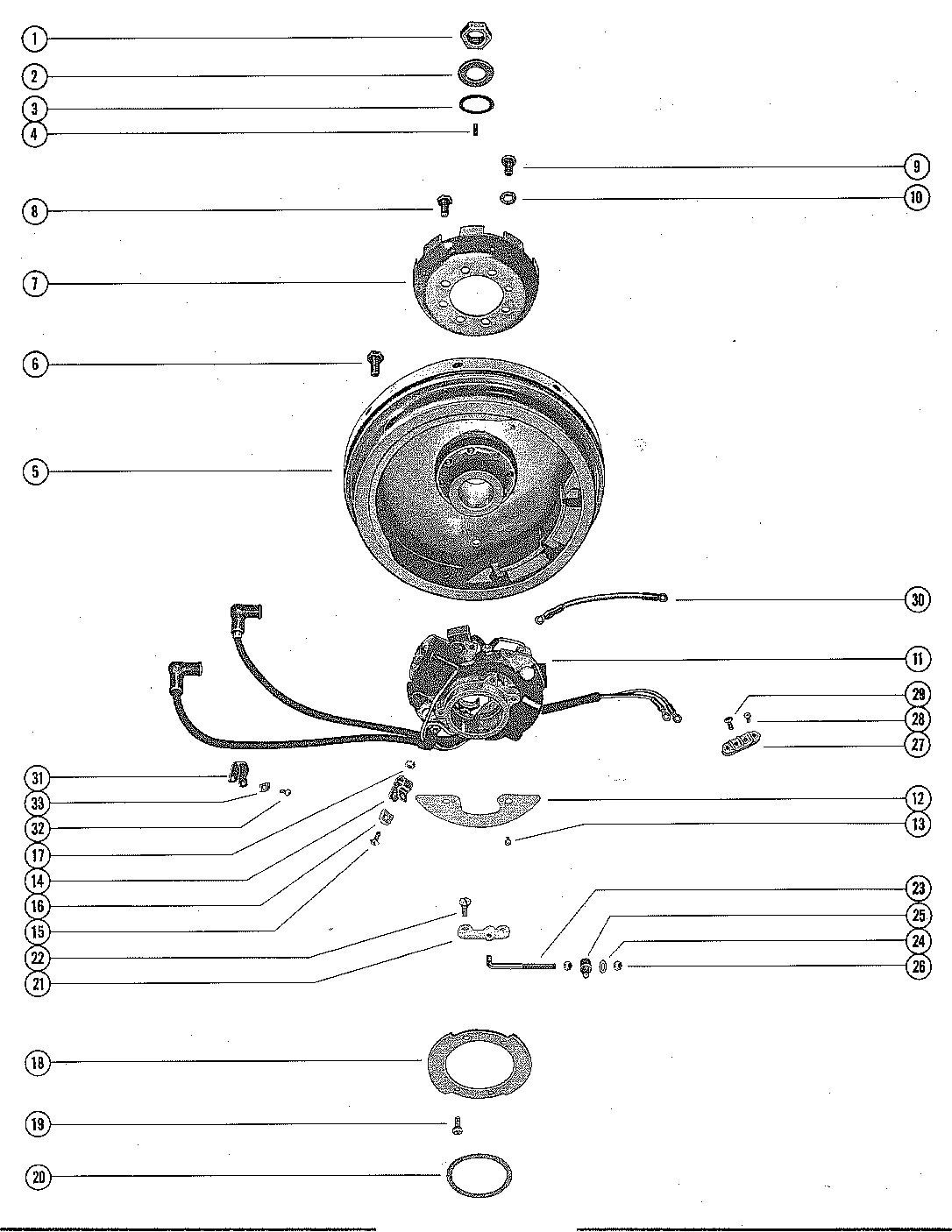 FLYWHEEL ASSEMBLY AND THROTTLE CONTROL LINKAGE