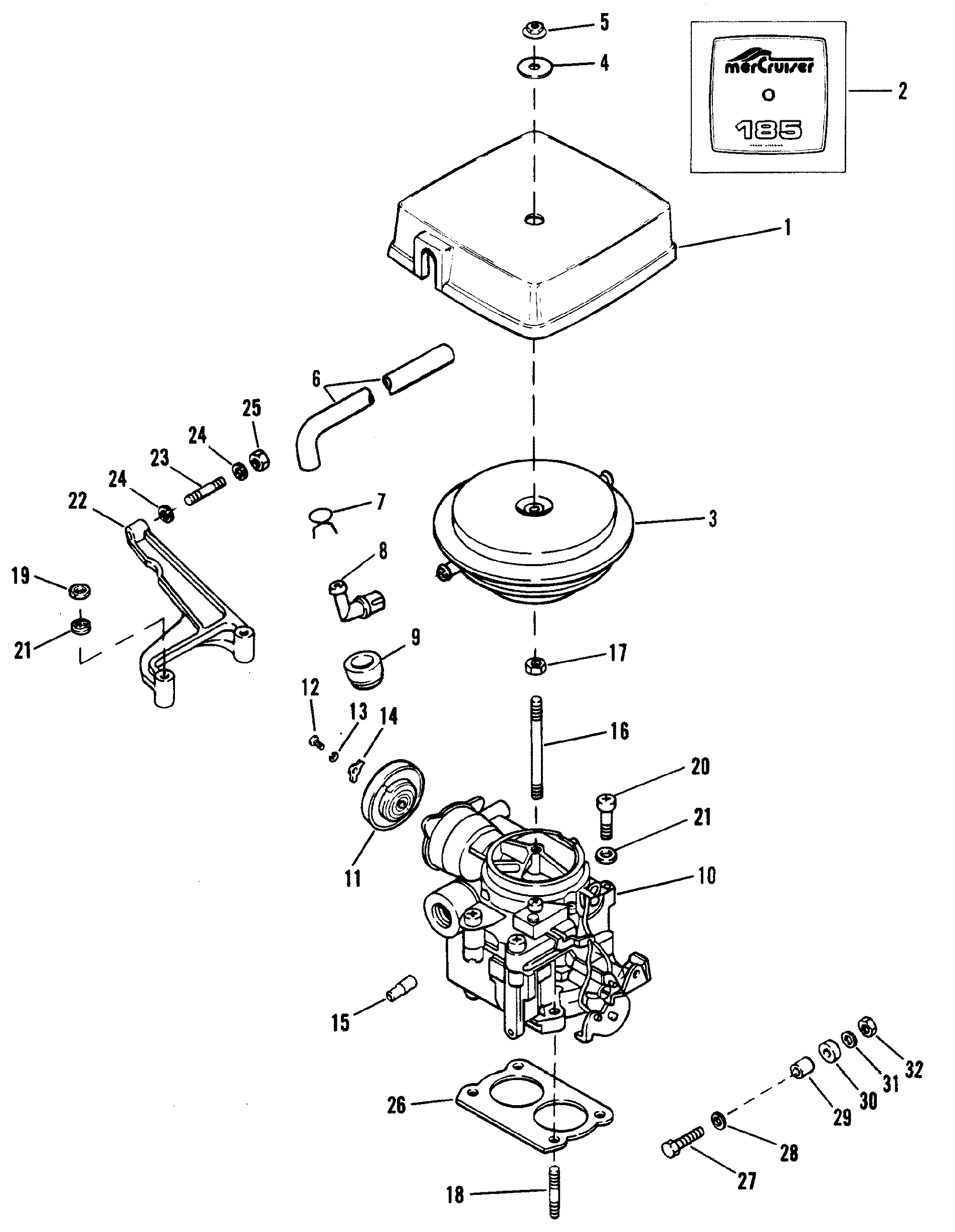 Carburetor & Throttle Linkage(185)