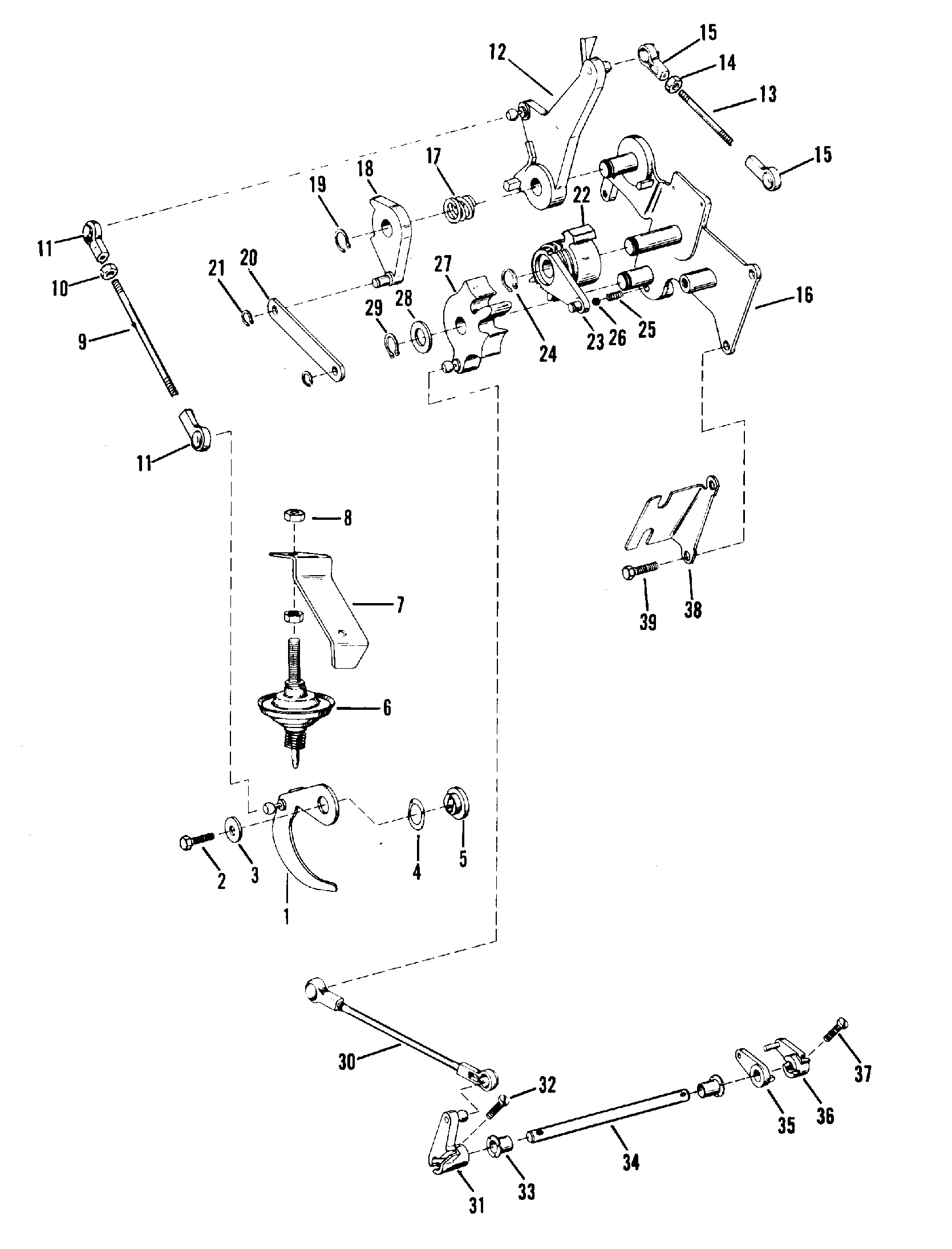 THROTTLE AND SHIFT LINKAGE(MANUAL)