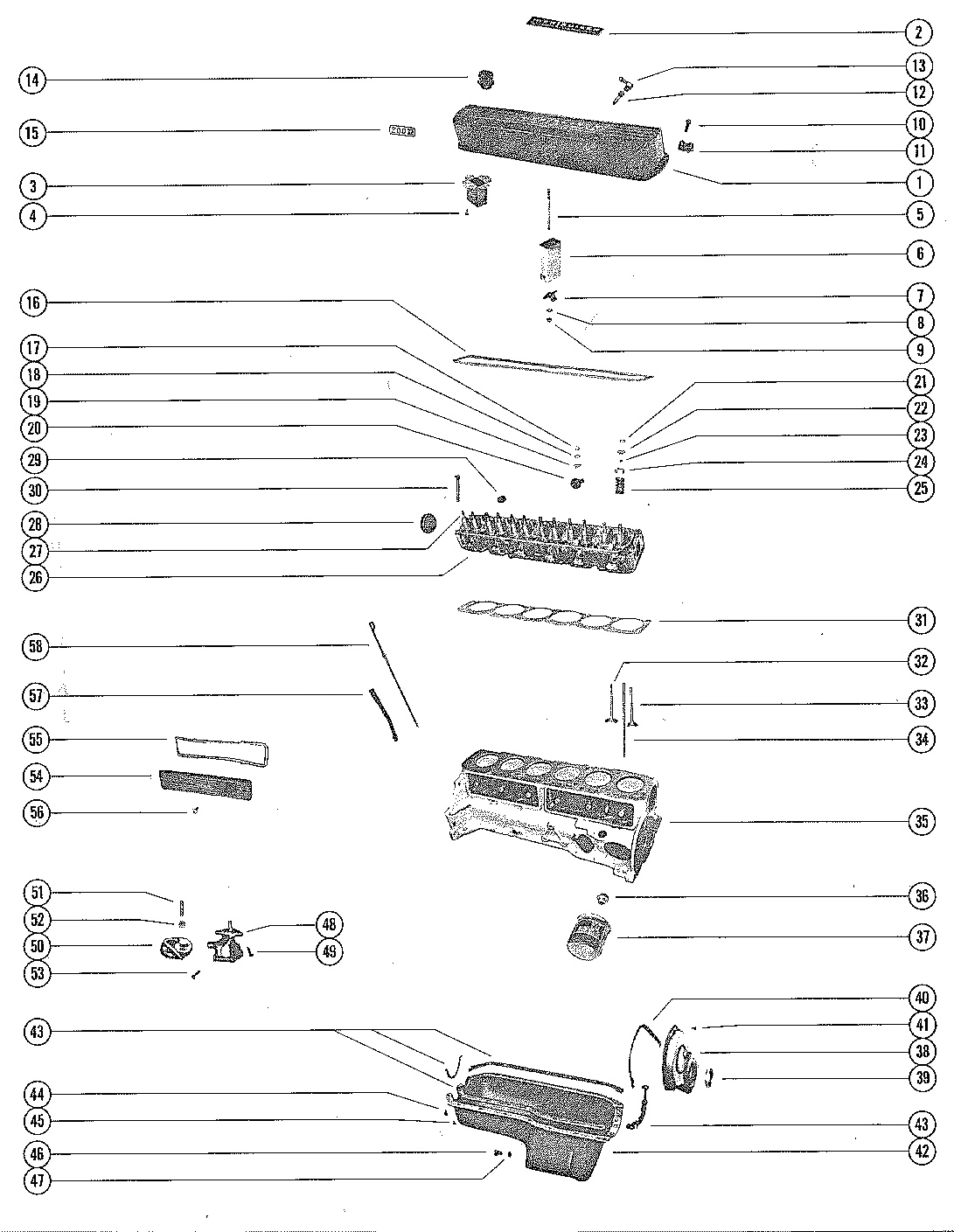 CYLINDER HEAD AND OIL PAN