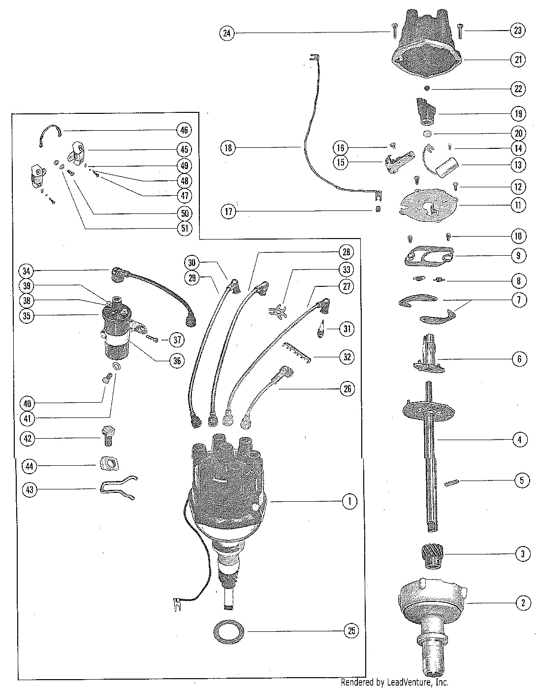 DISTRIBUTOR ASSEMBLY AND COIL