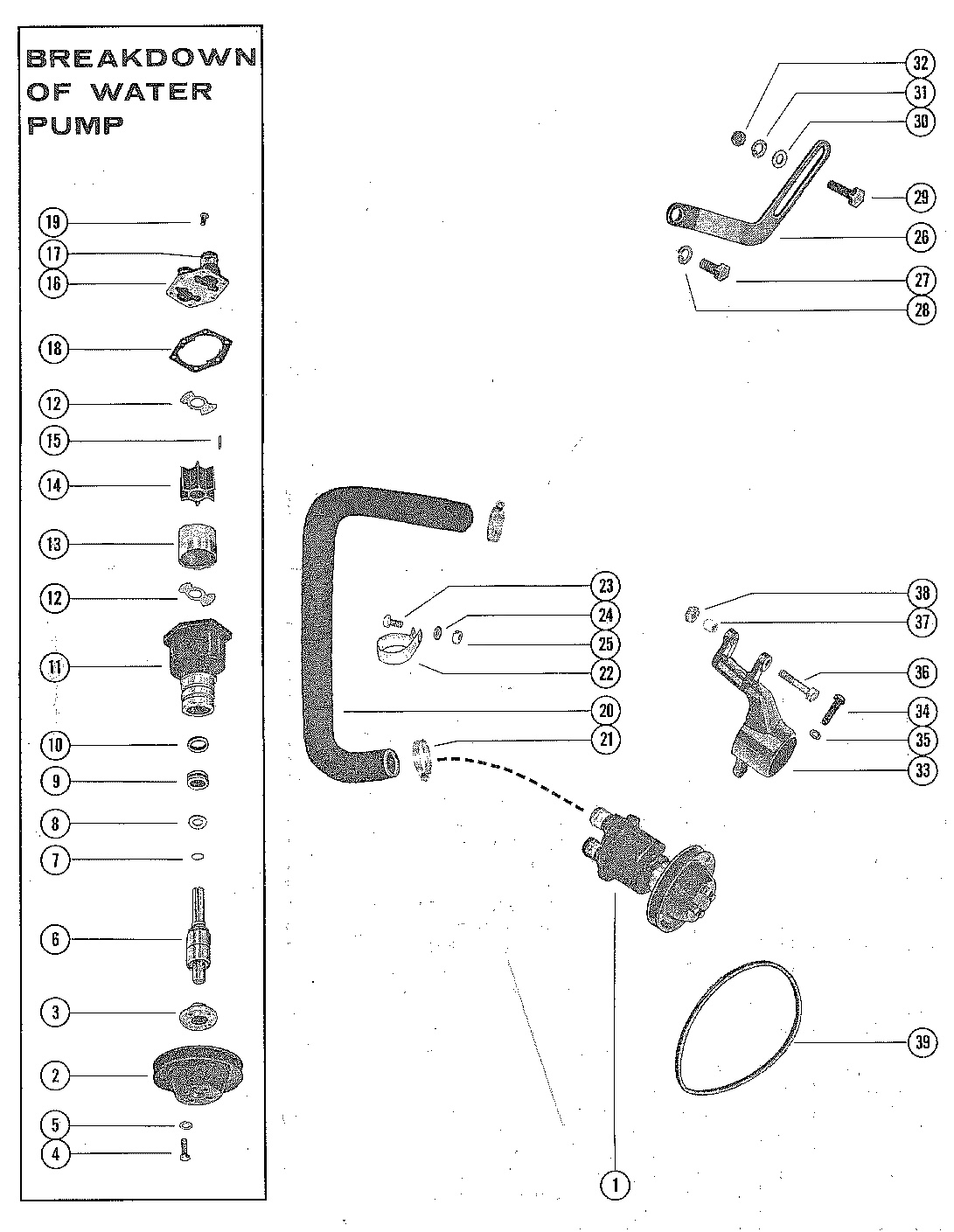 WATER PUMP ASSEMBLY, COMPLETE