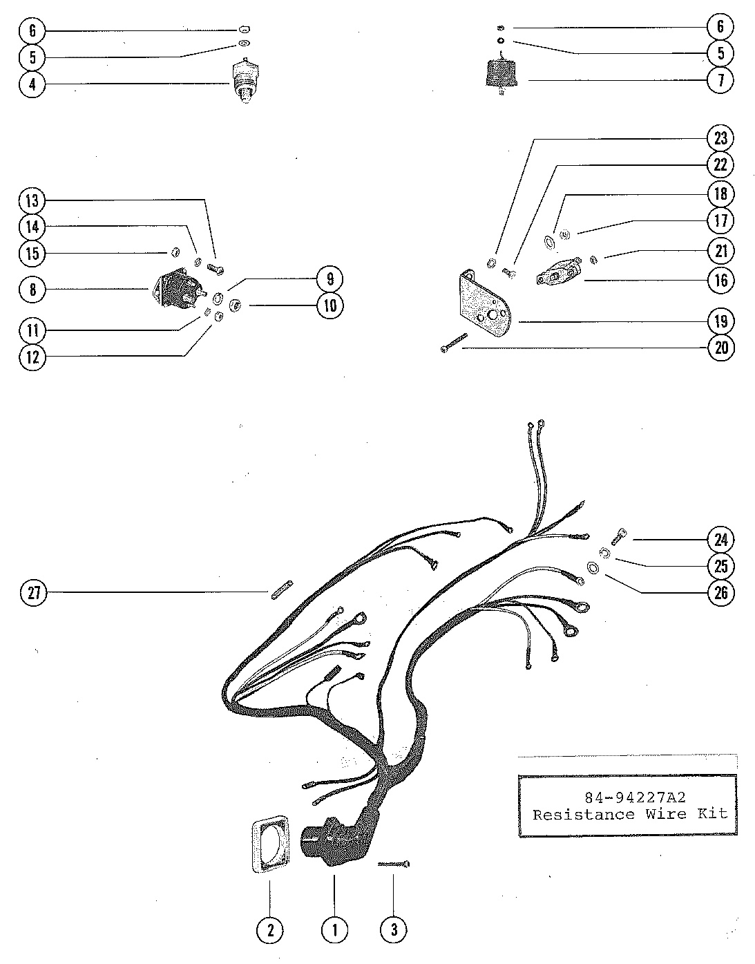 WIRING HARNESS AND STARTER SOLENOID