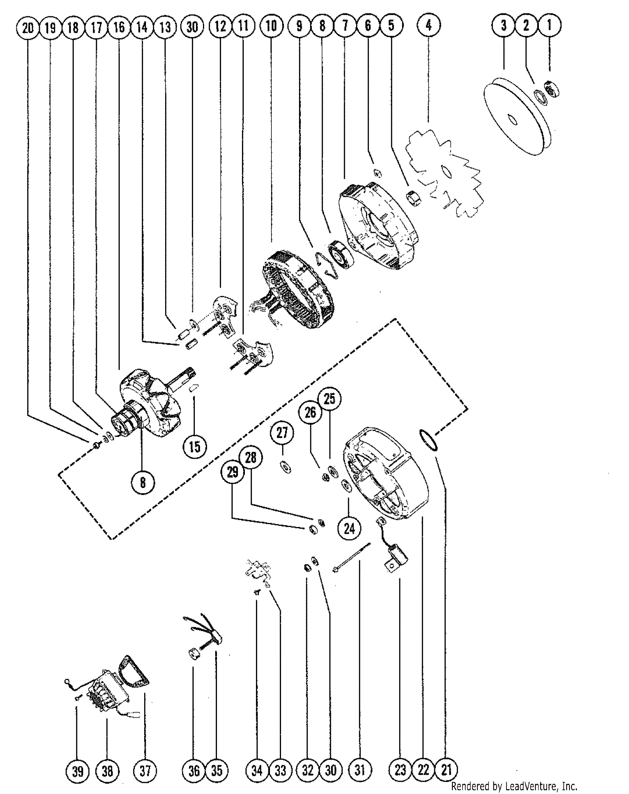 GRUPPO ALTERNATORE COMPLETO (MOTOROLA)