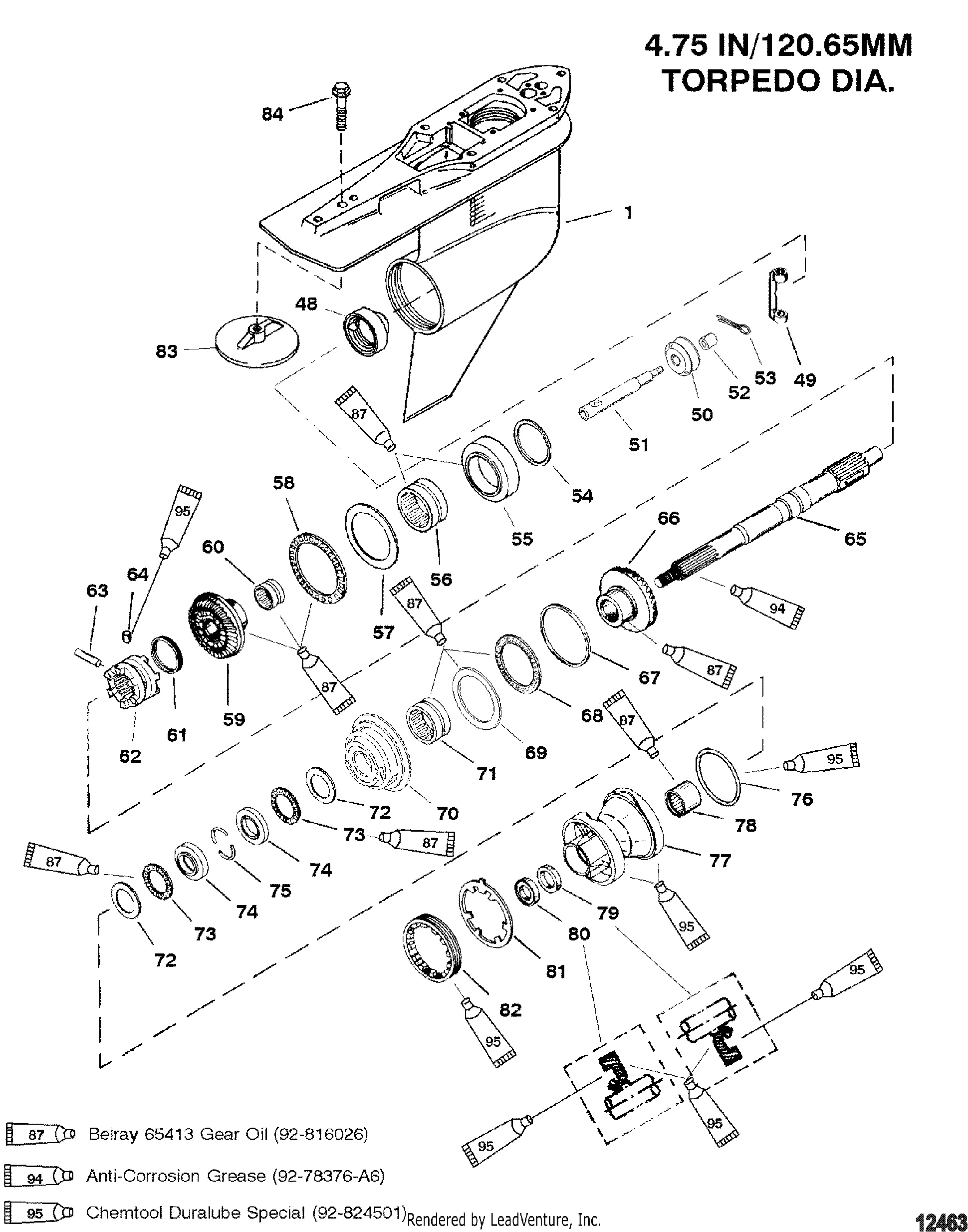 Gear Housing, Propeller Shaft - Counter Rotation