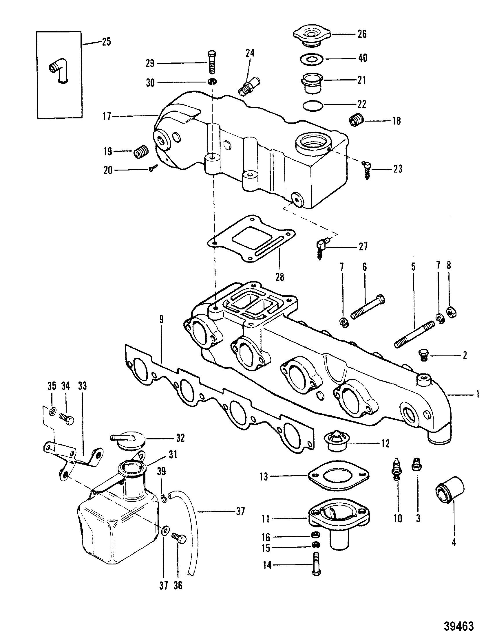 EXHAUST MANIFOLD AND EXHAUST ELBOW(CAST IRON)