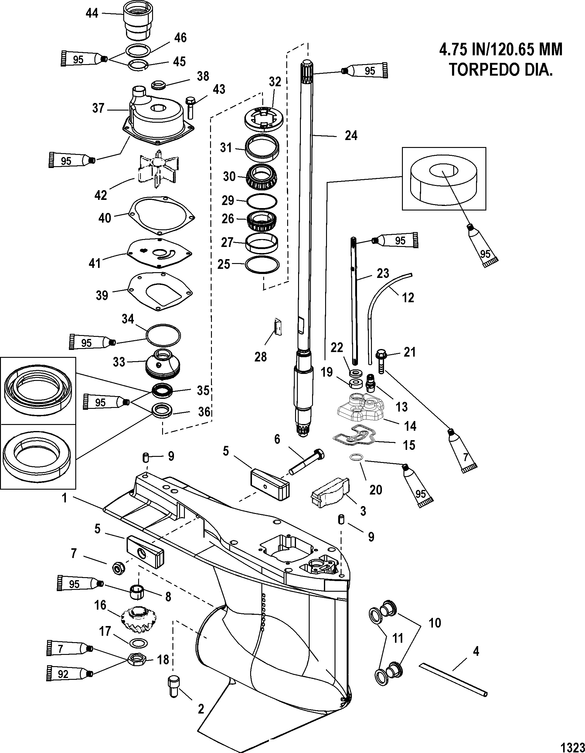GEAR HOUSING(DRIVESHAFT)(STANDARD COUNTER ROTATION)