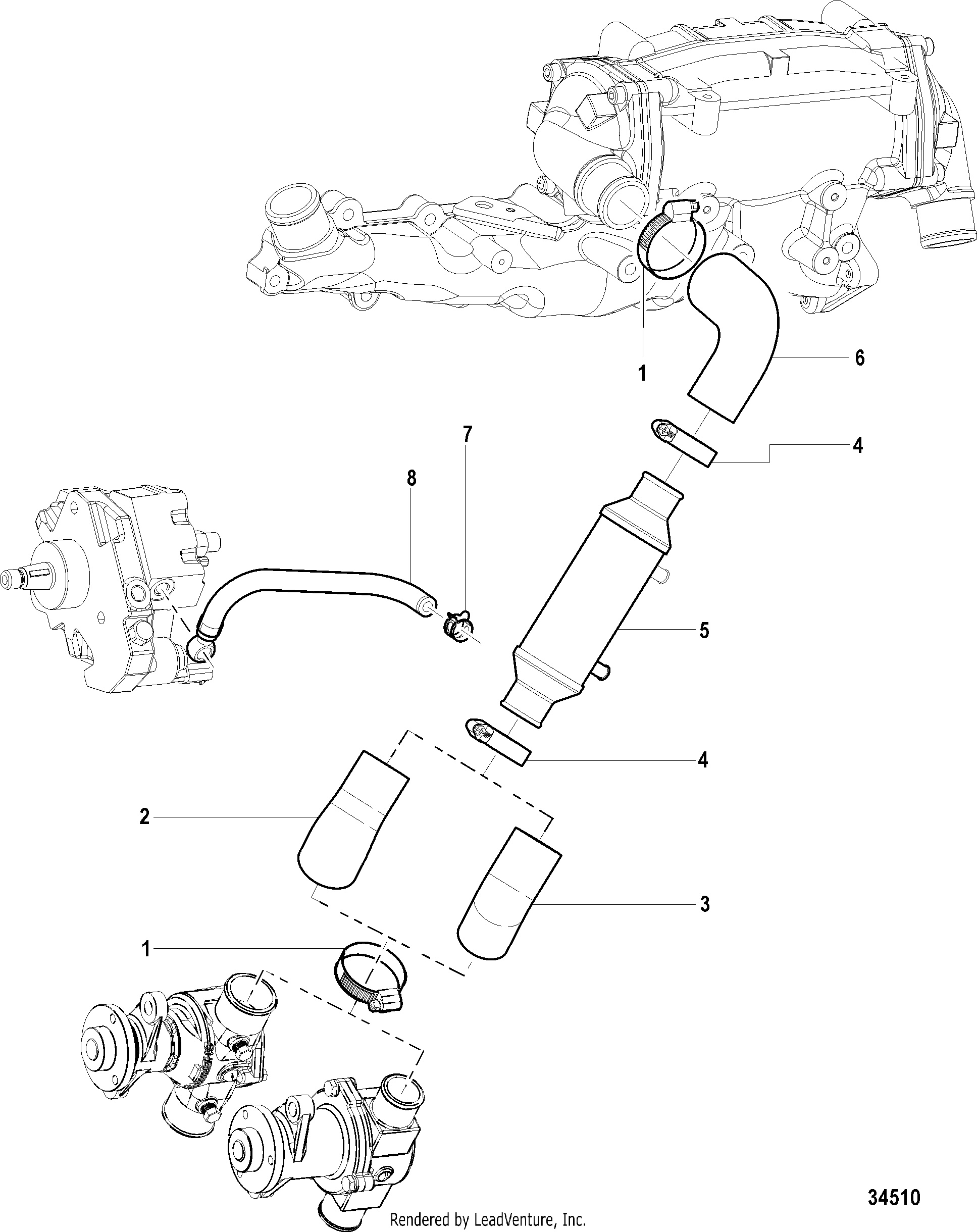 Kit de refroidisseur de carburant (8M2012374)