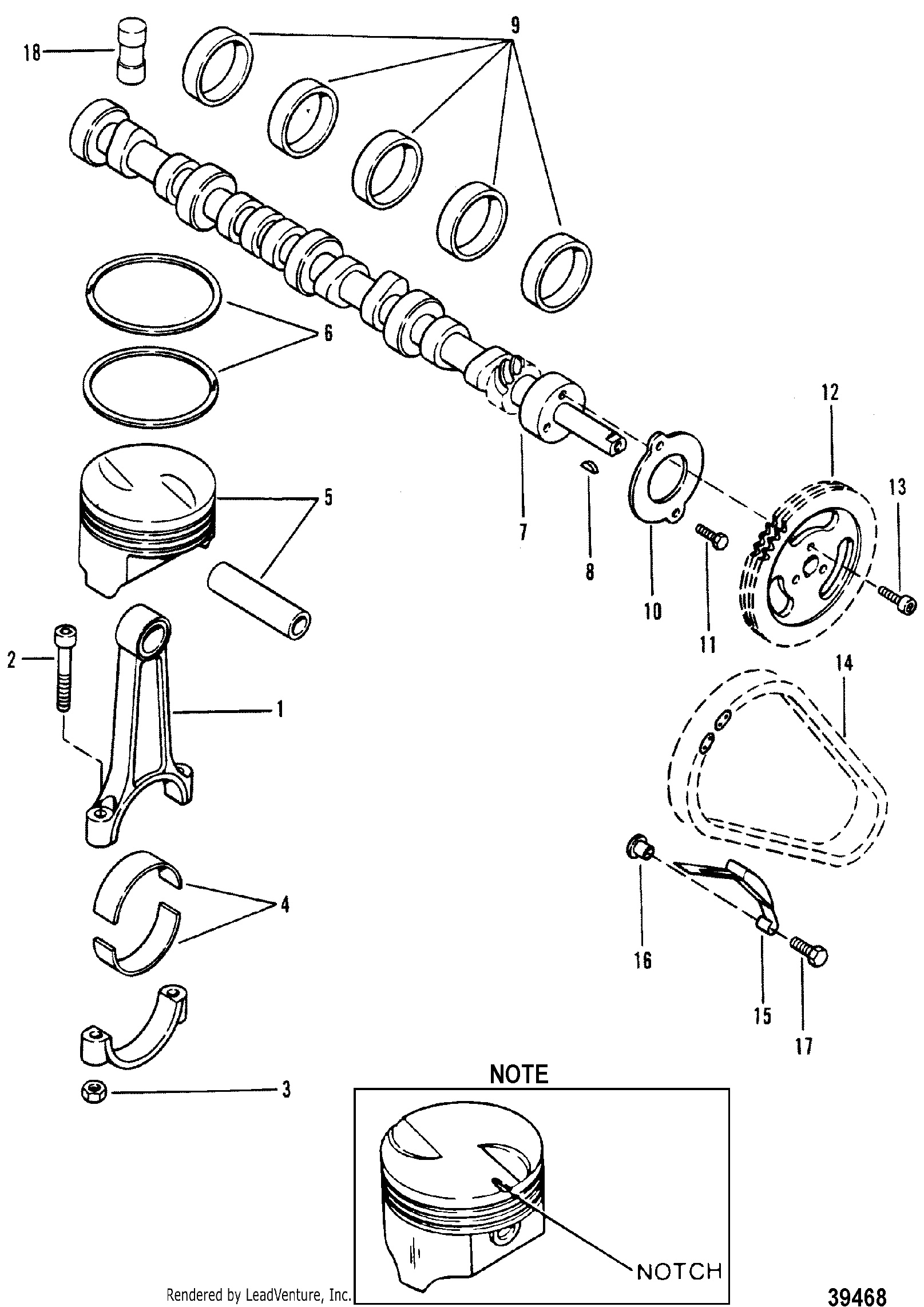 CAMSHAFT AND PISTON