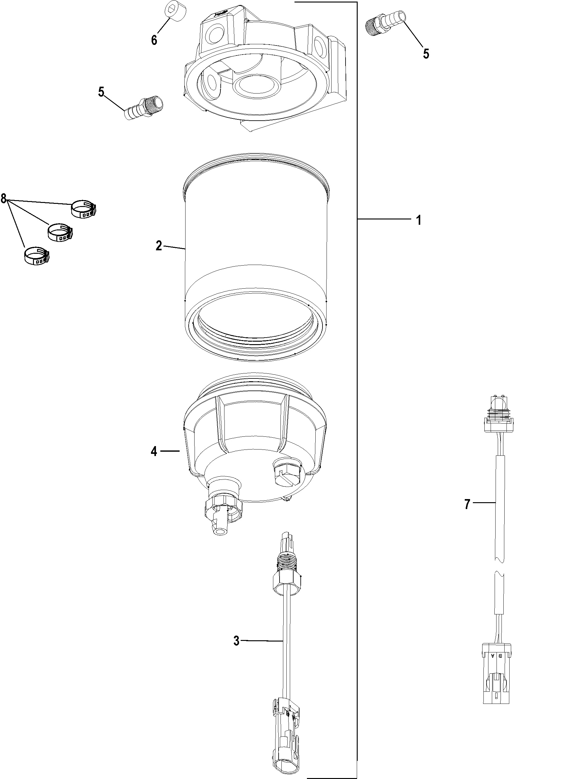 Water Separator Filter Kit, 8M0046336