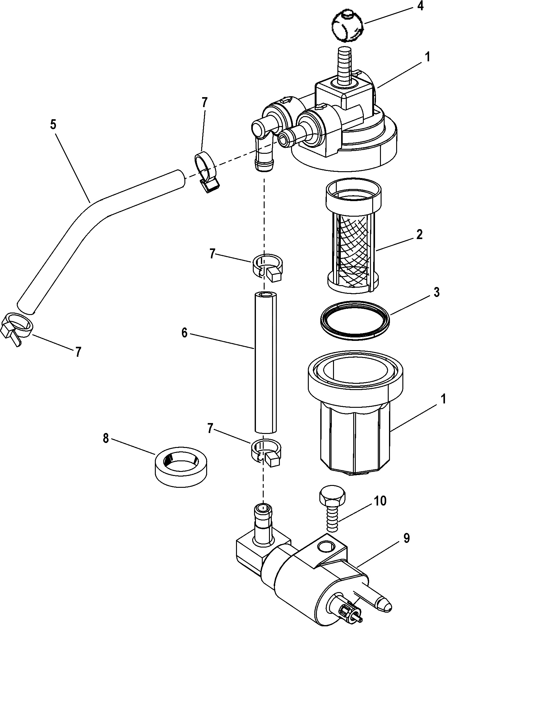 Fuel Filter Assembly(USA-1B153168 BEL-0P360021 and Up)