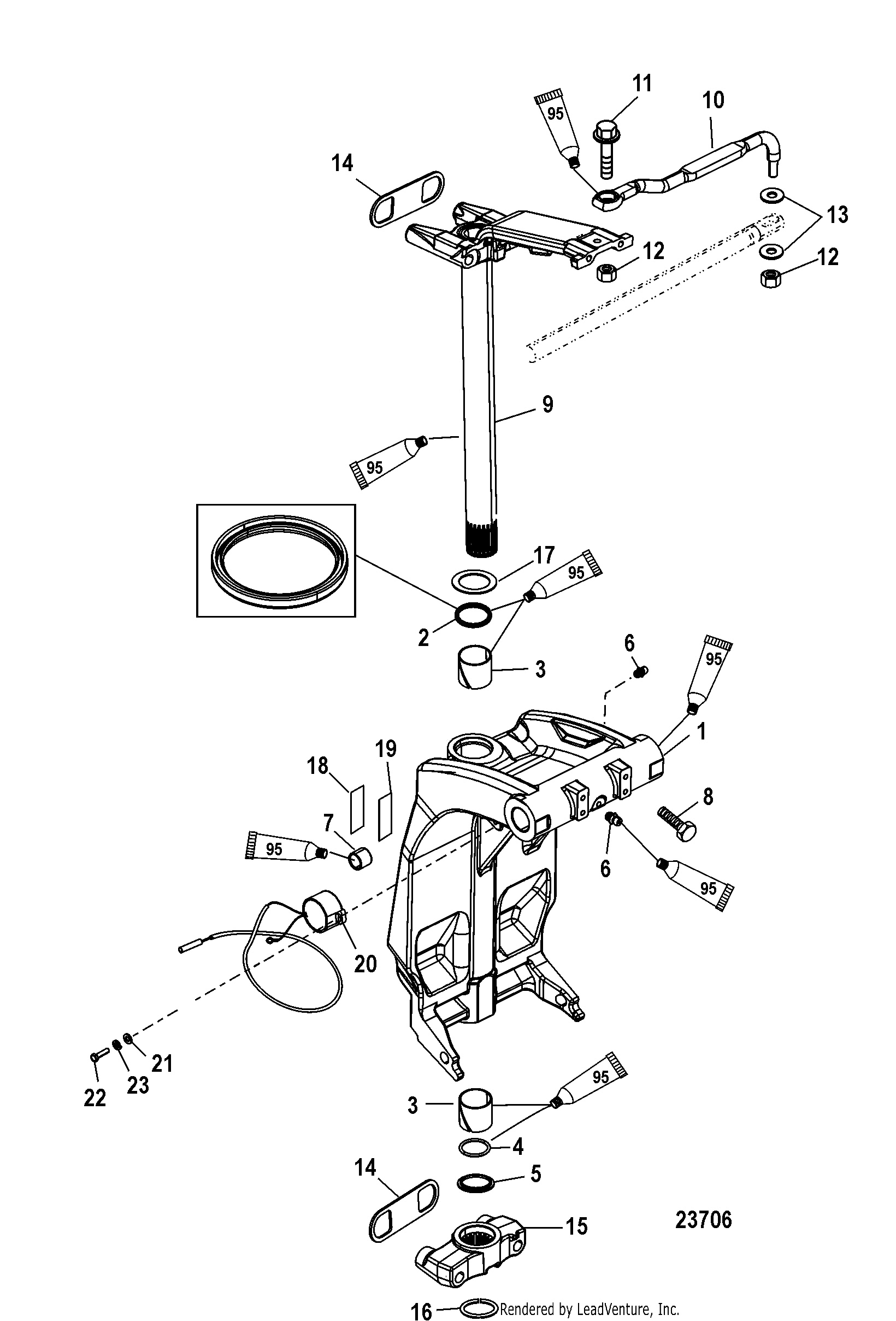 Swivel Bracket and Steering Arm