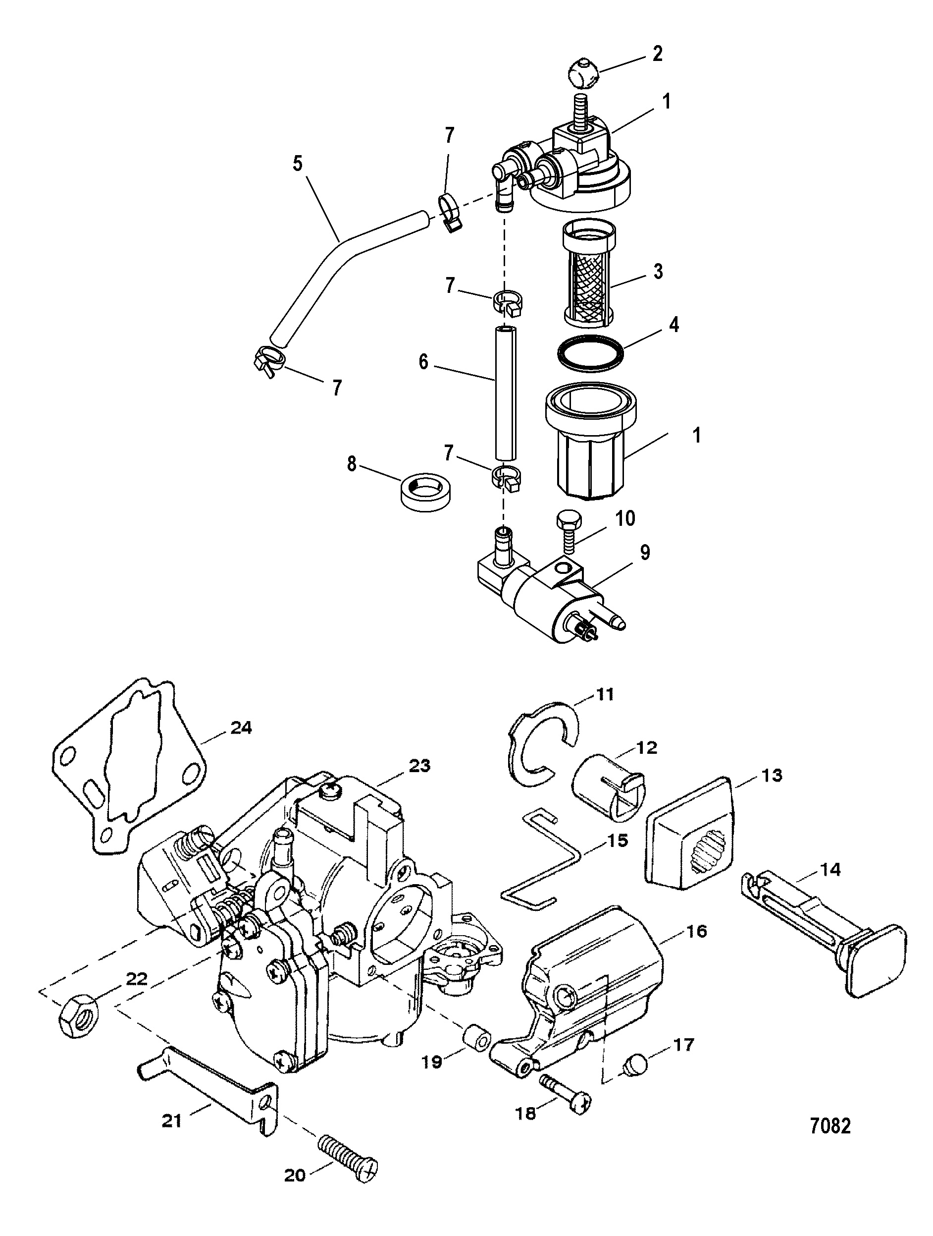Componentes del sistema de combustible (motores comerciales)