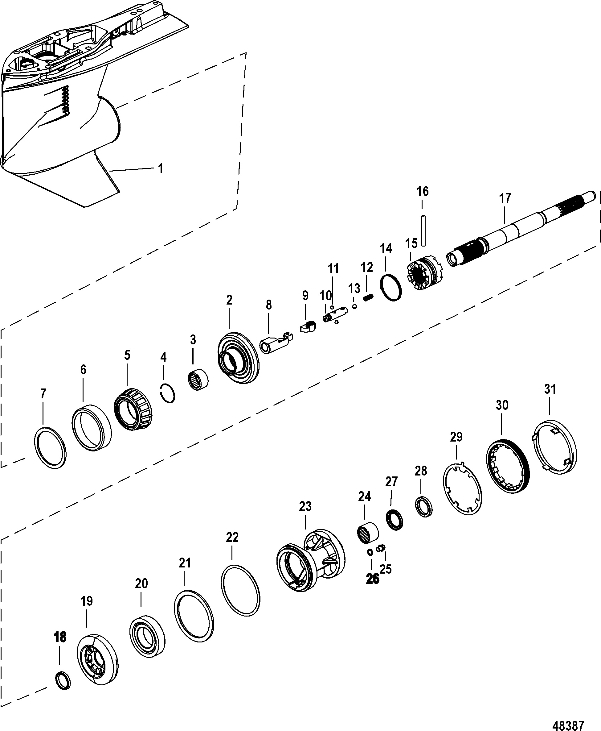 Gear Housing, Propeller Shaft, Standard