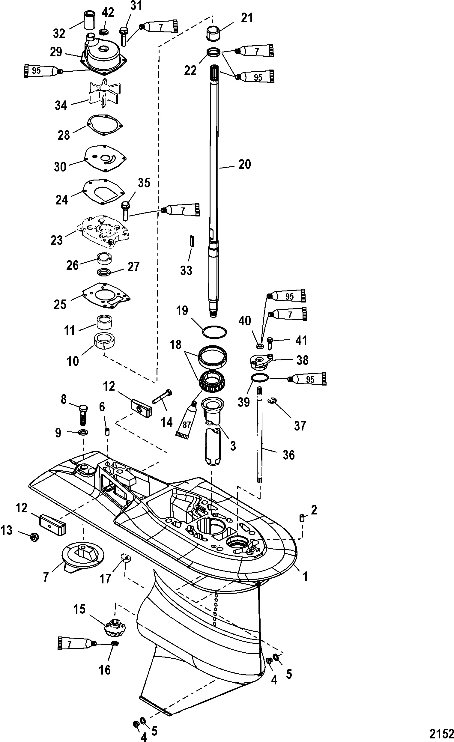 Gear Housing(Driveshaft)(2.33 1 Gear Ratio)