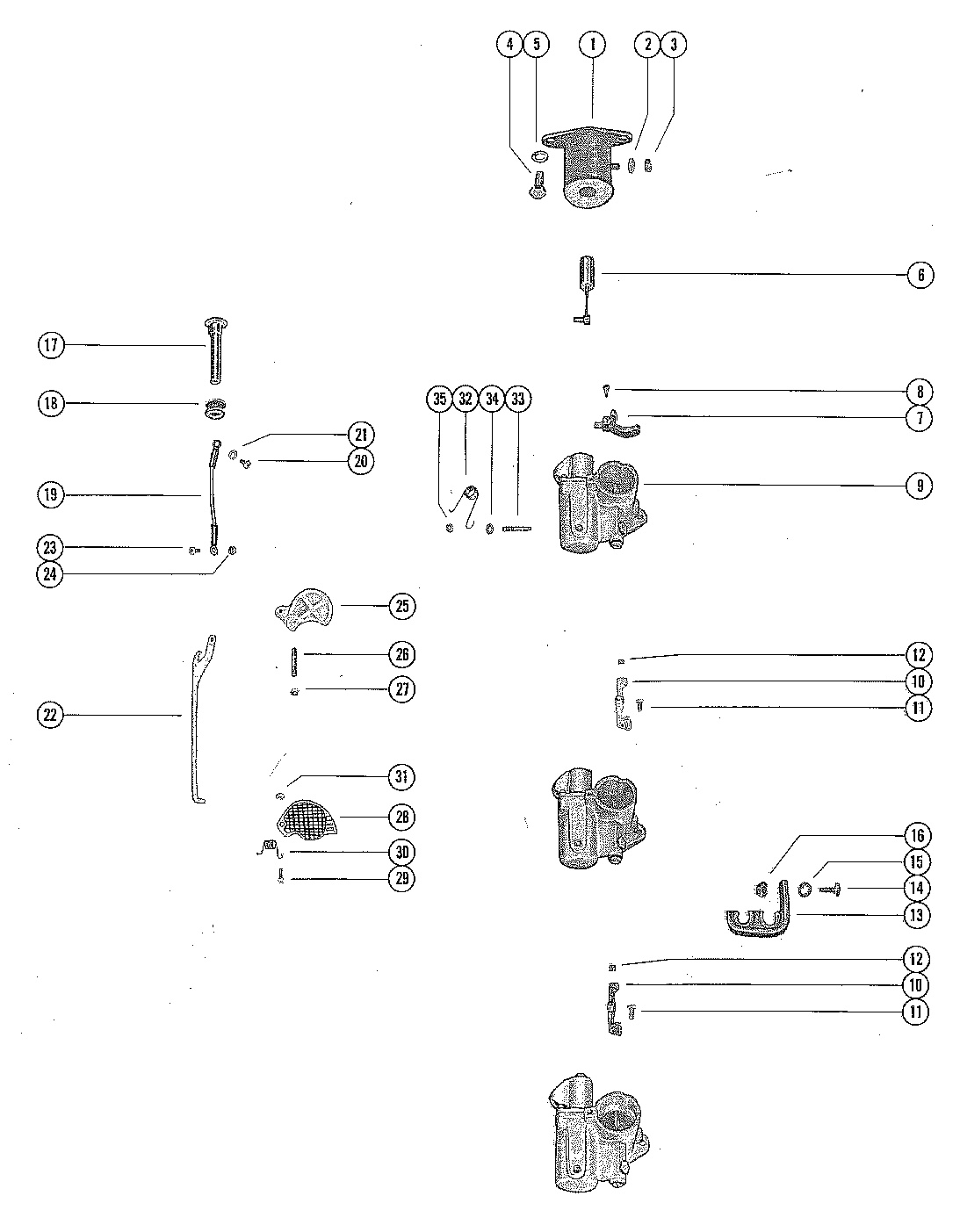 CARBURETOR LINKAGE AND CHOKE SOLENOID