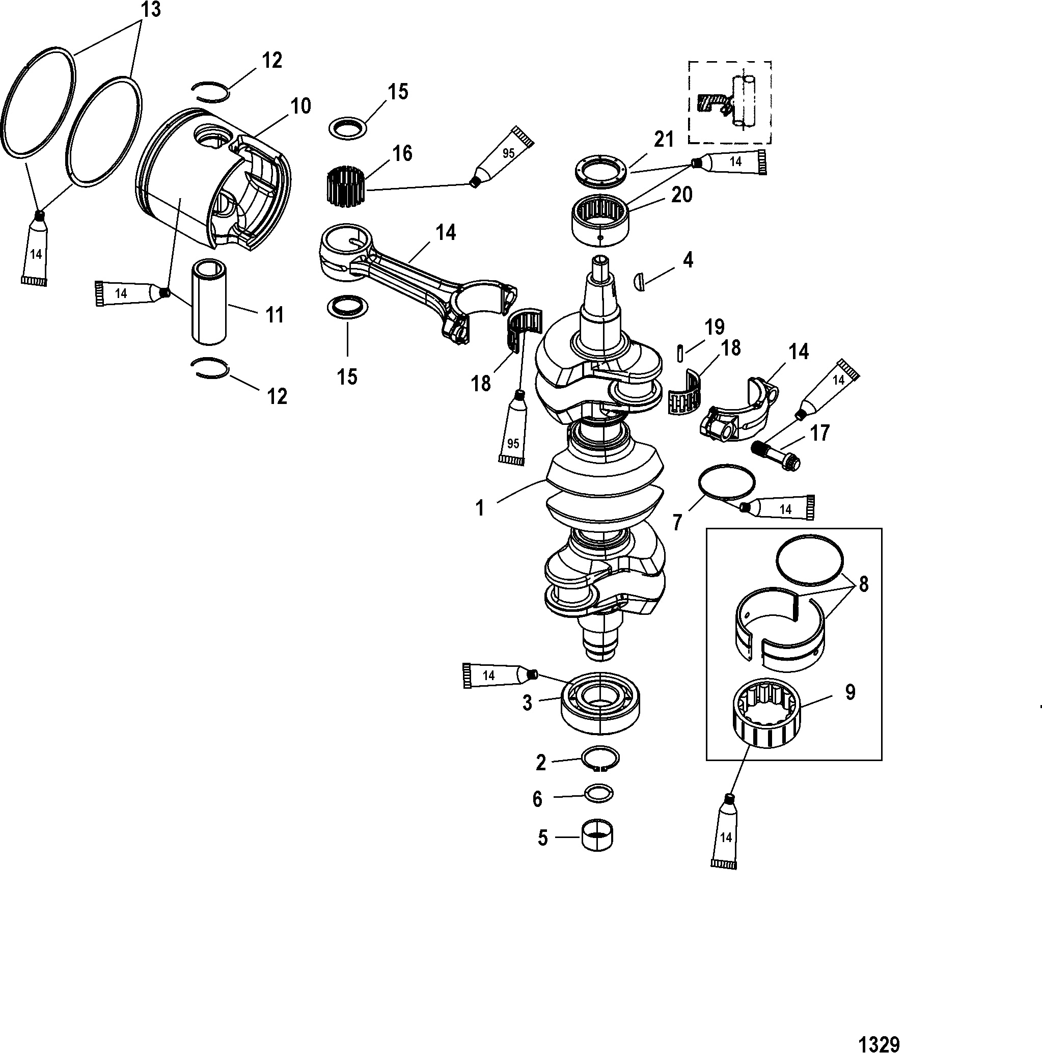 Crankshaft, Pistons and Connecting Rods