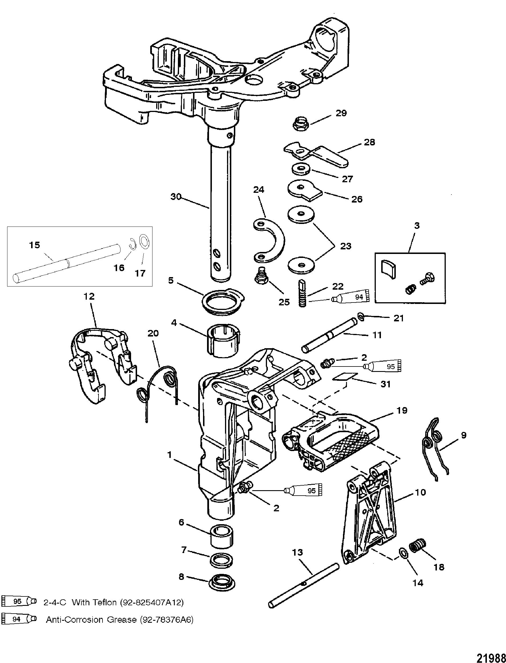ASSEMBLAGE DE SUPPORT PIVOTANT