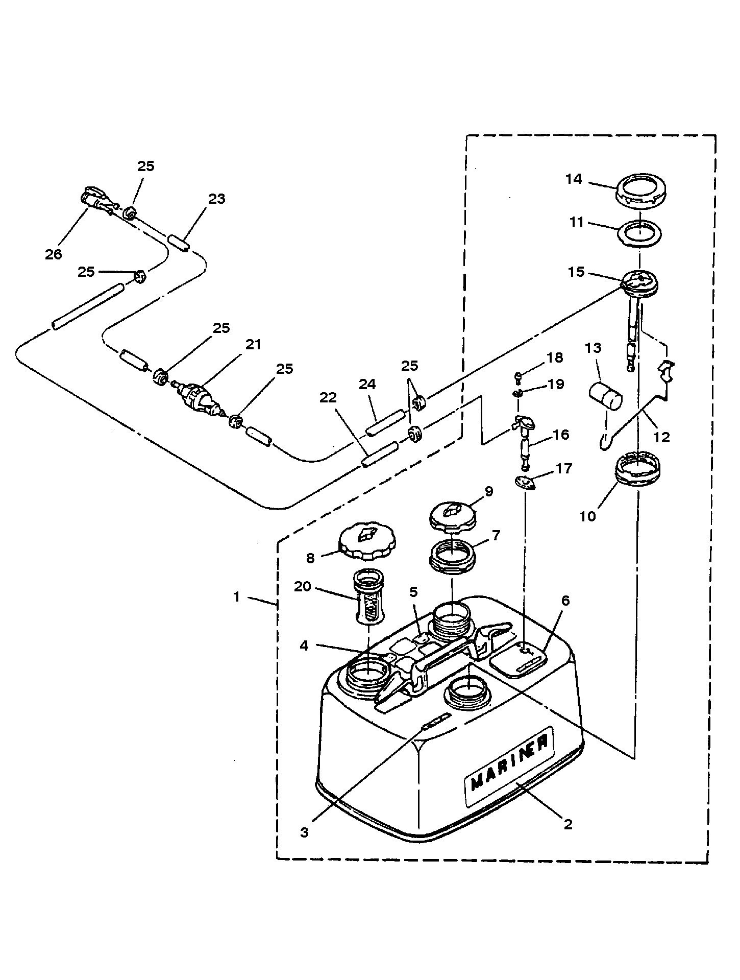 CONJUNTO DE TANQUE DE COMBUSTIBLE Y LÍNEA DE COMBUSTIBLE