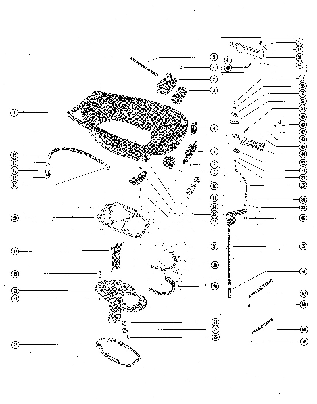 BOTTOM COWL AND SHIFT LINKAGE