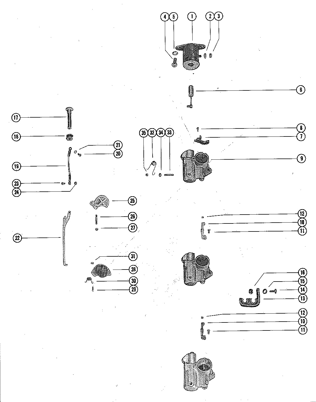 CARBURETOR LINKAGE AND CHOKE SOLENOID