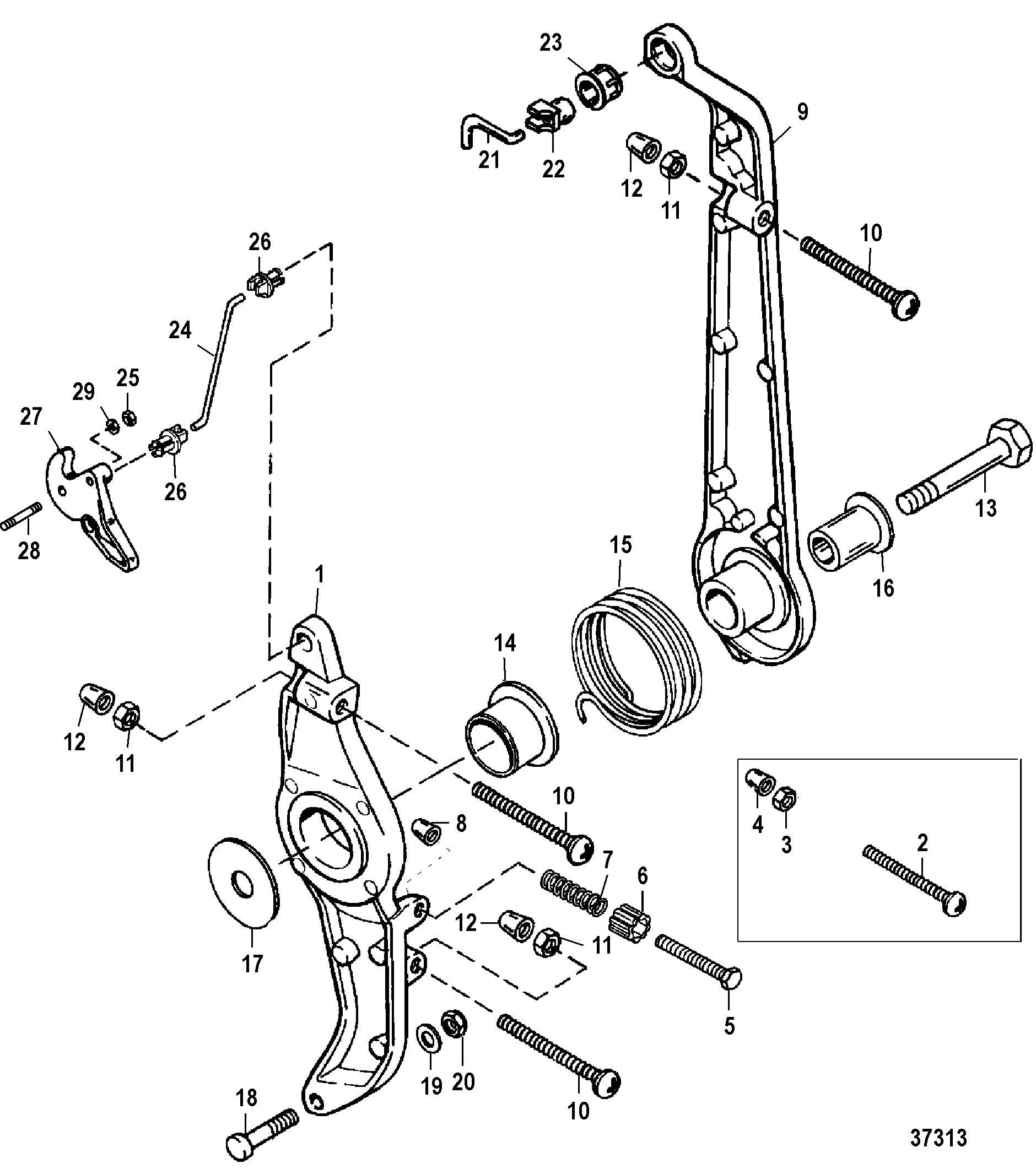 THROTTLE LEVER AND LINKAGE
