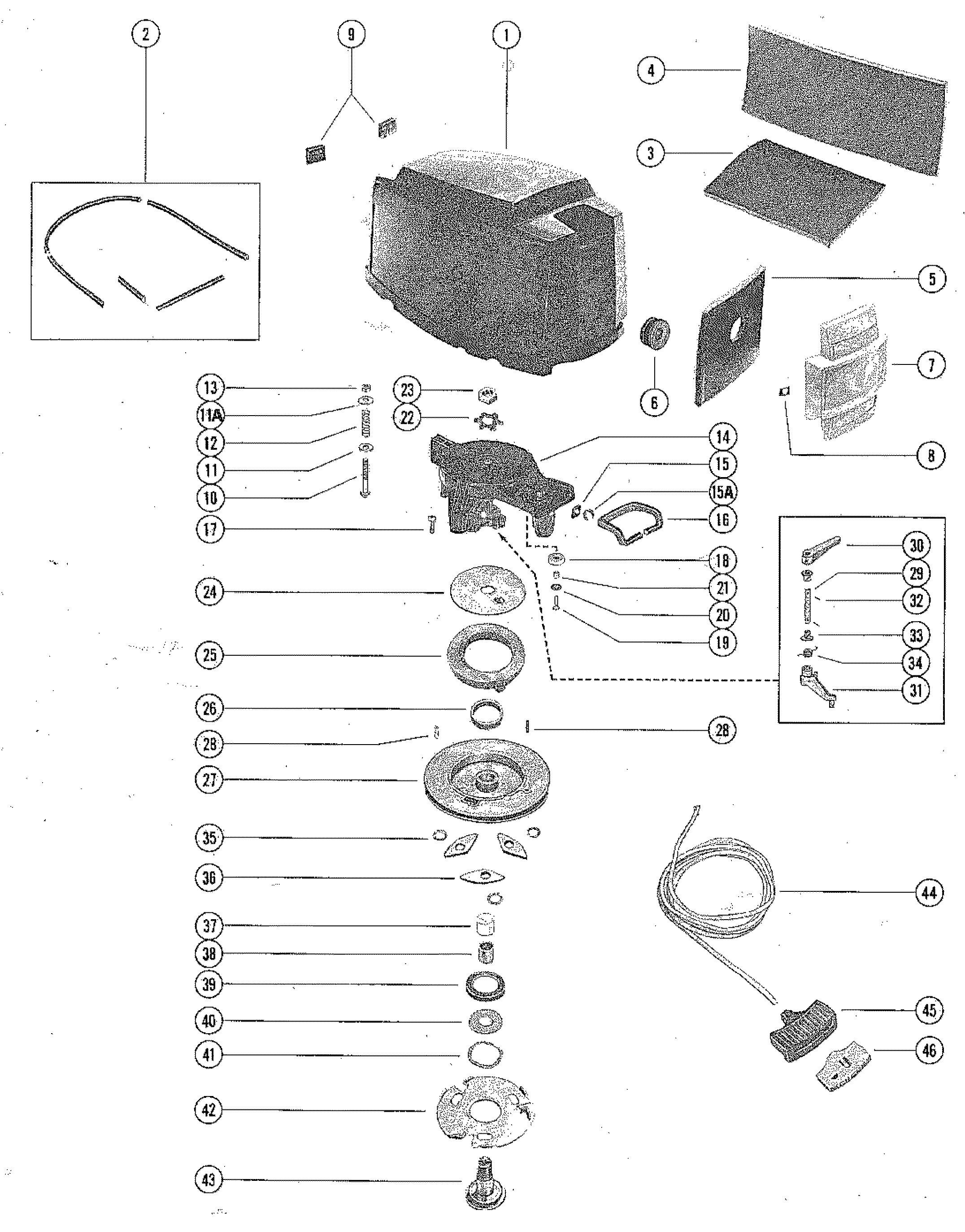TOP COWL AND STARTER ASSEMBLY