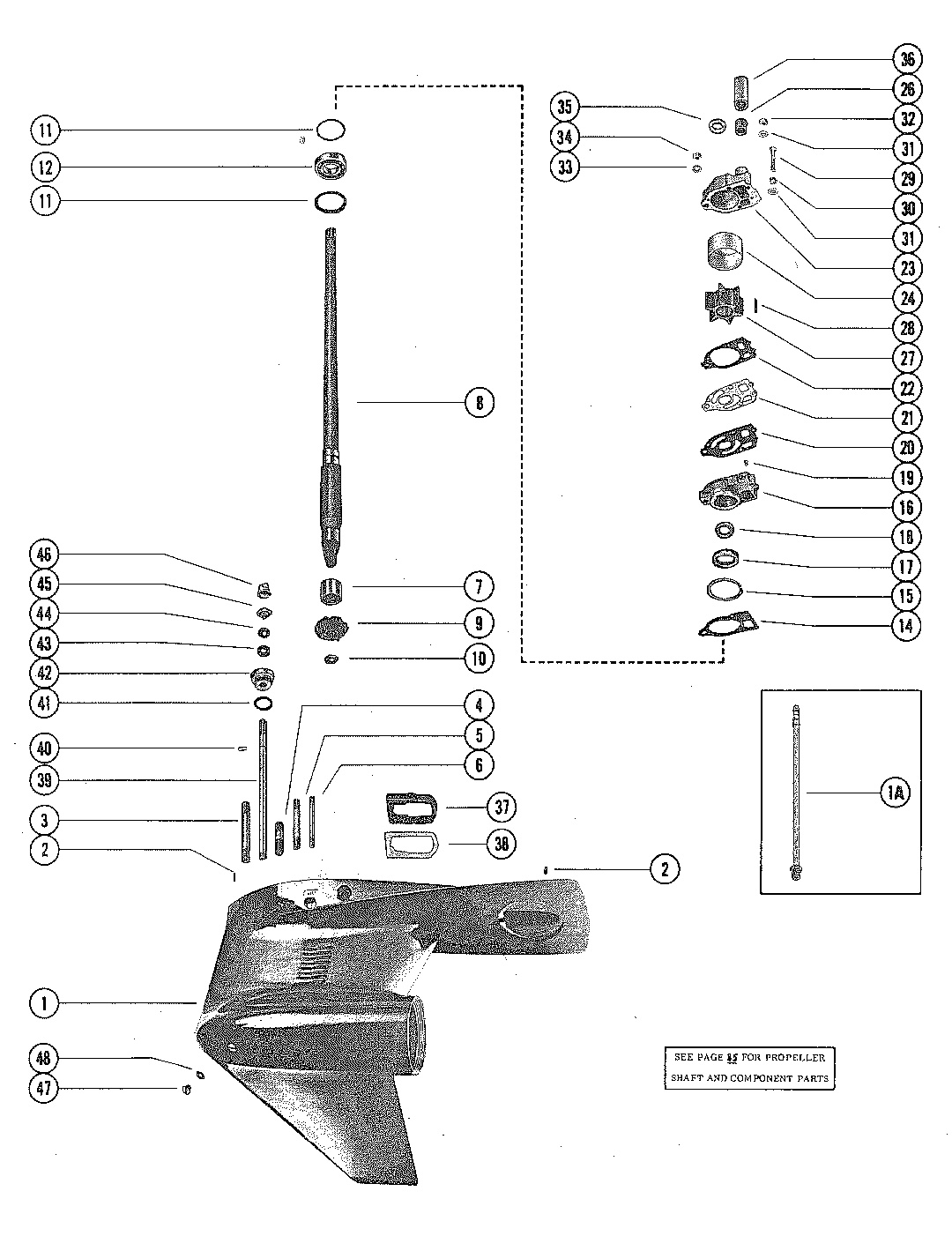 GEAR HOUSING ASSEMBLY, COMPLETE (PAGE 1)