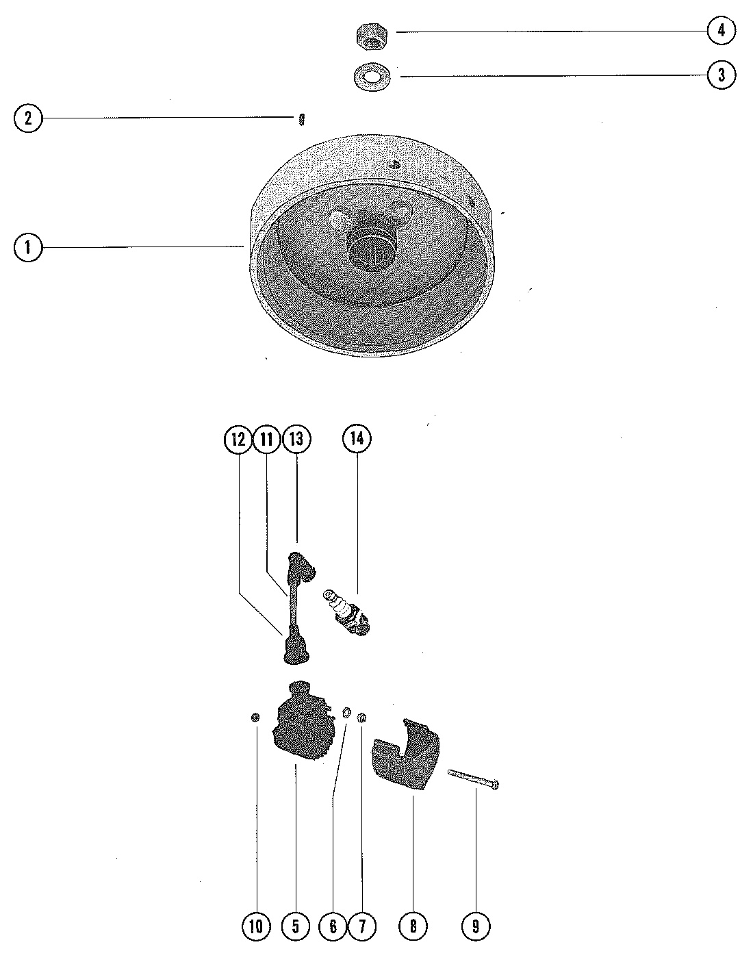 FLYWHEEL AND IGNITION COIL