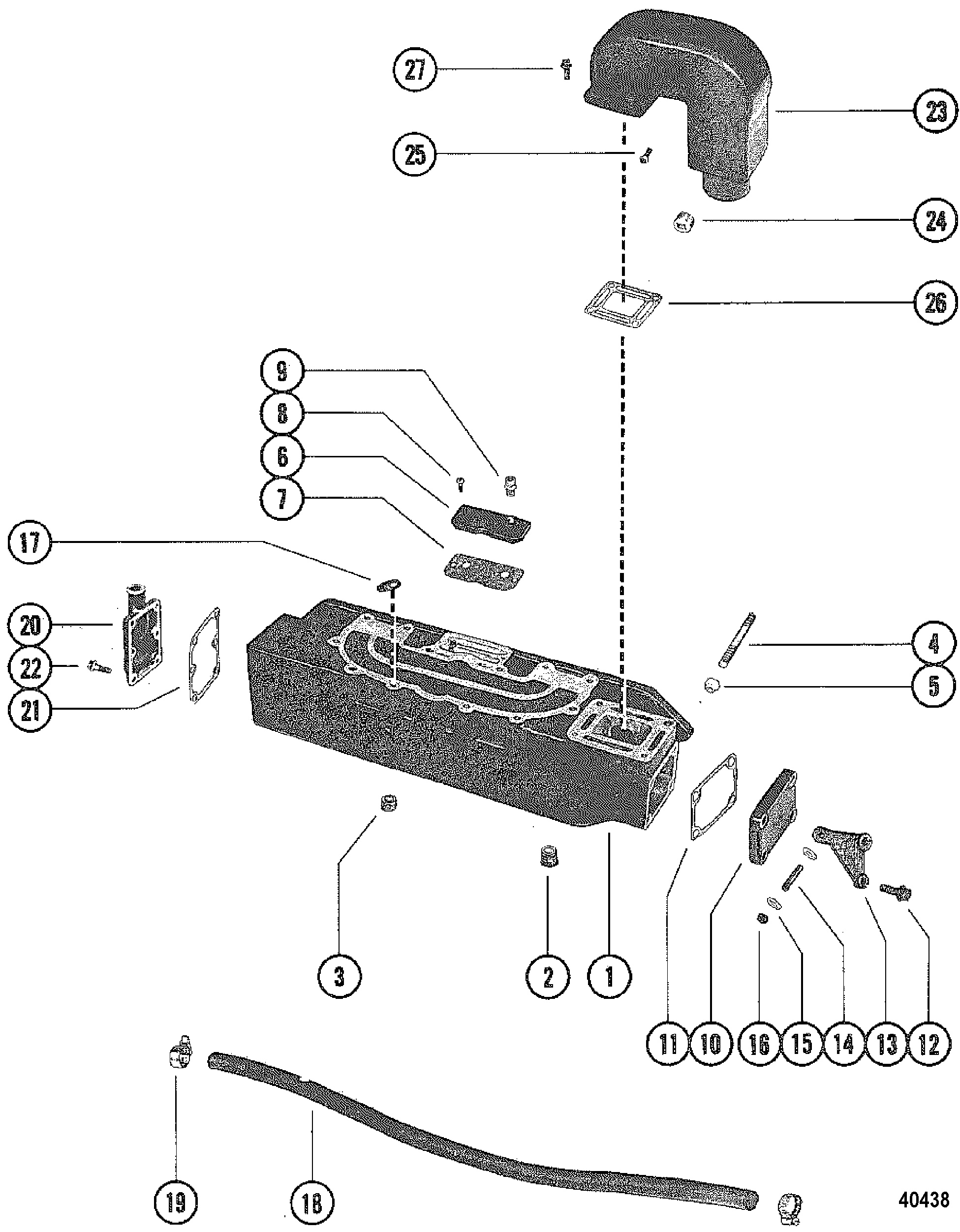 EXHAUST MANIFOLD ASSEMBLY, END CAP AND ELBOW ASSEMBLY